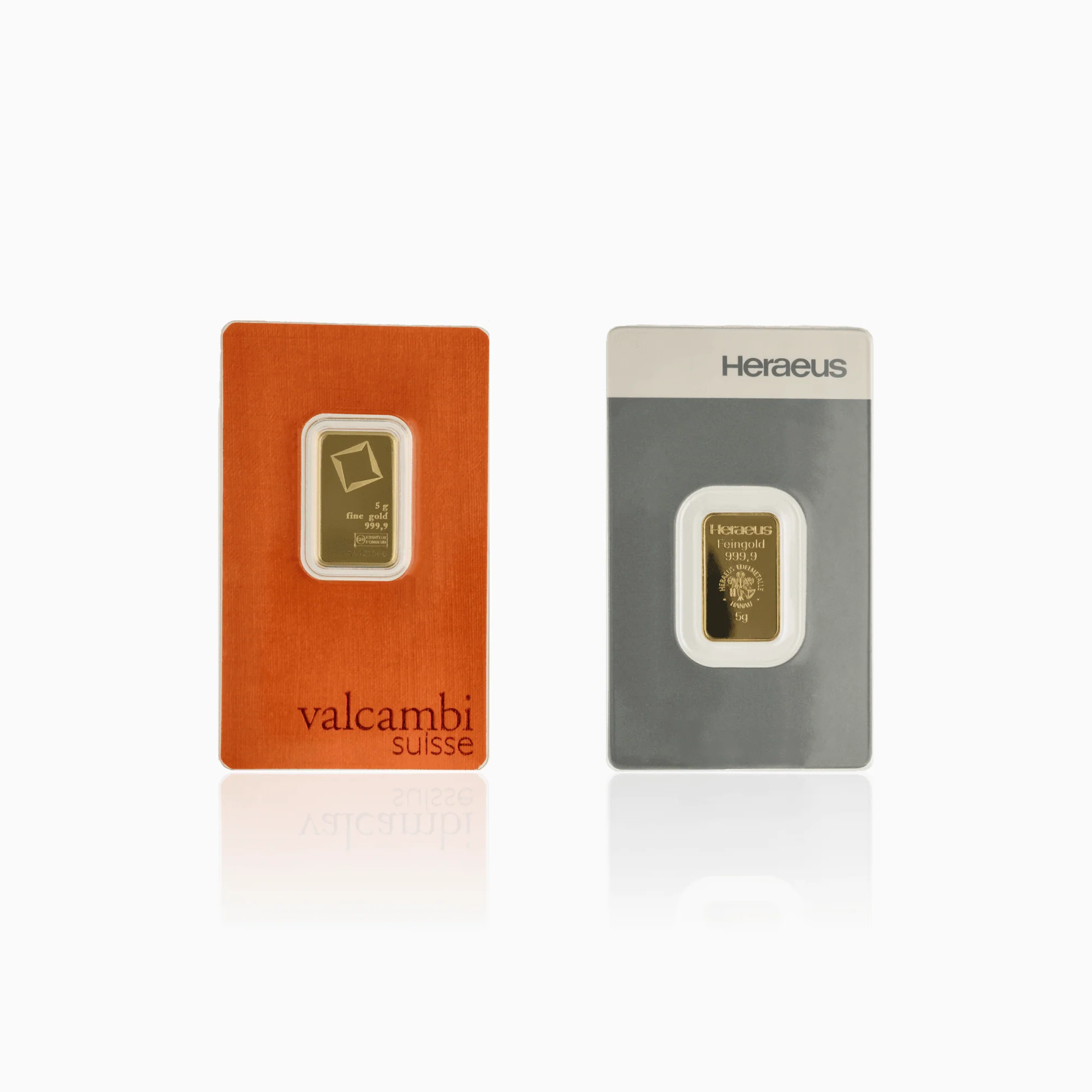 Gold bar circulated 5.0g - various manufacturers