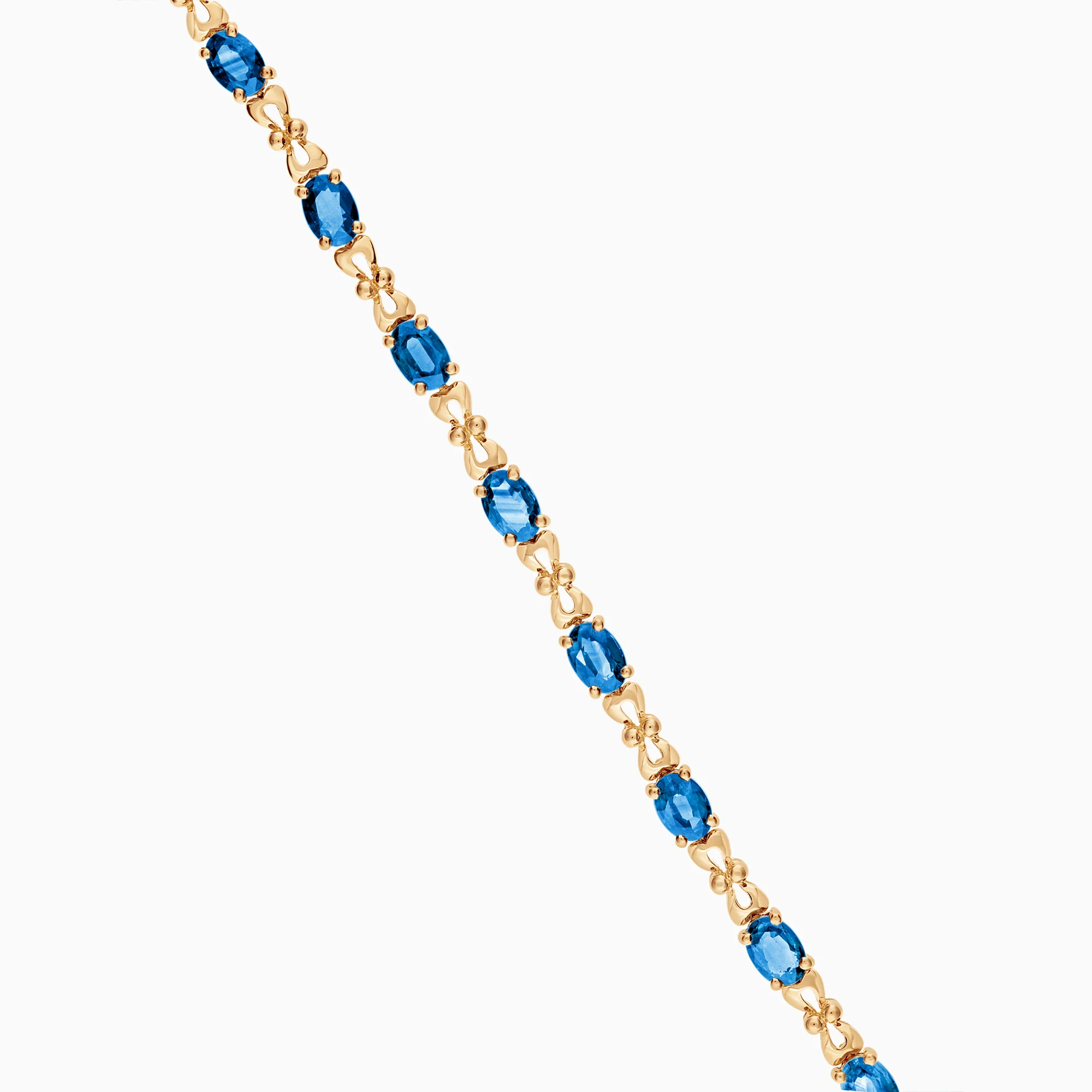 Gemstone bracelet sapphires 11.02g 14K gold