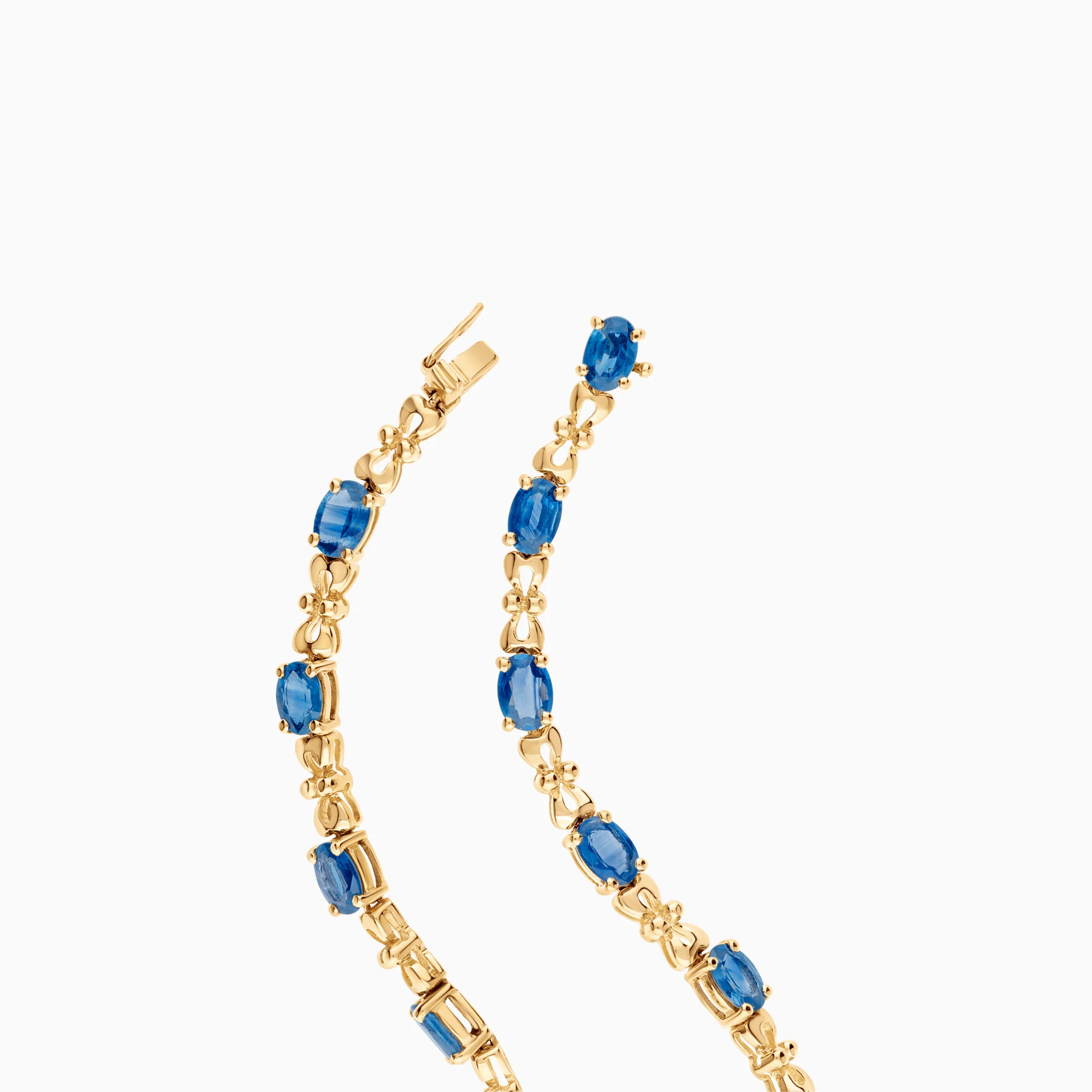 Gemstone bracelet sapphires 11.02g 14K gold - Image 2