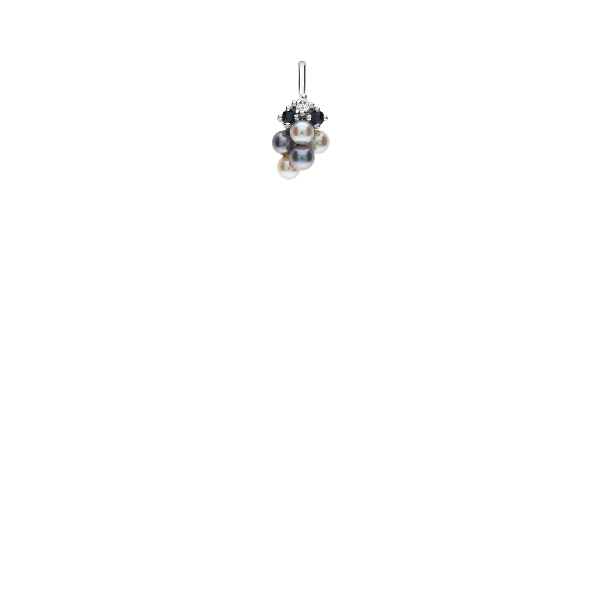 Gemstone pendant 18K white gold - Image 2