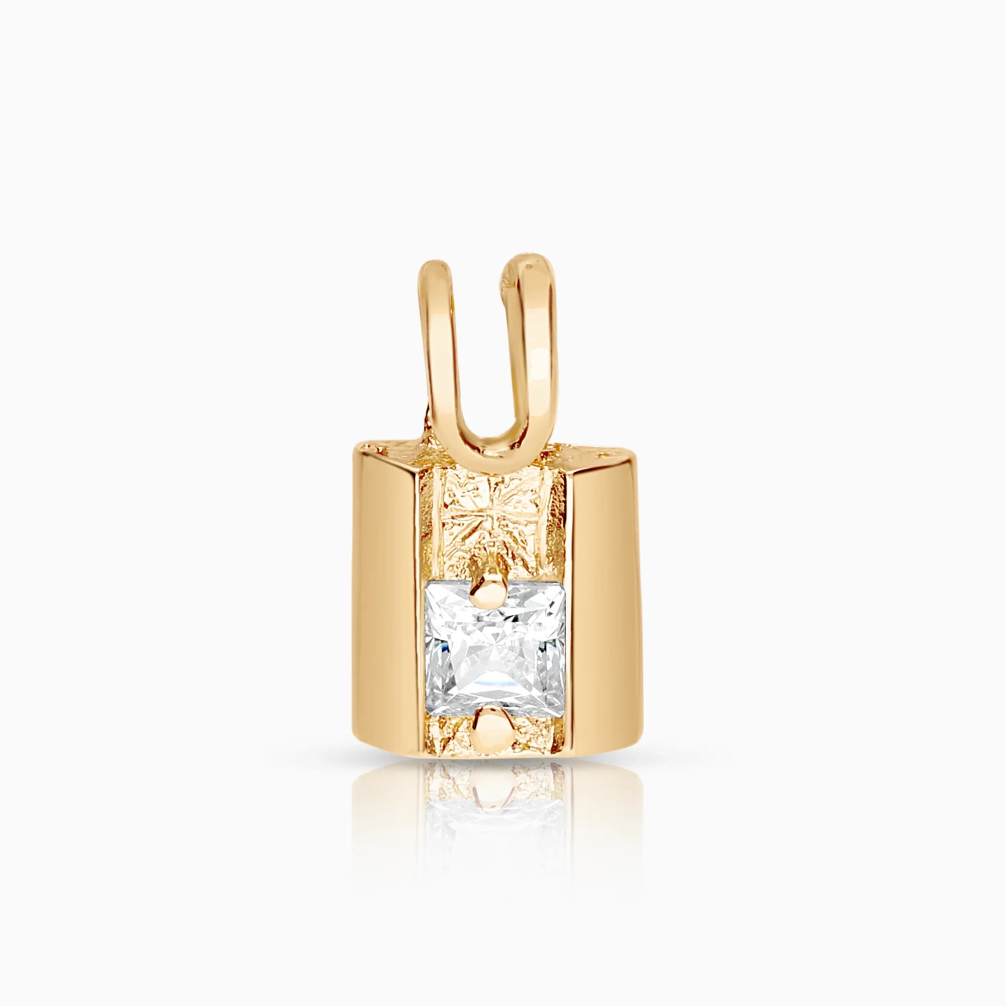 Pendant with cubic zirconia 0.58g 18K gold