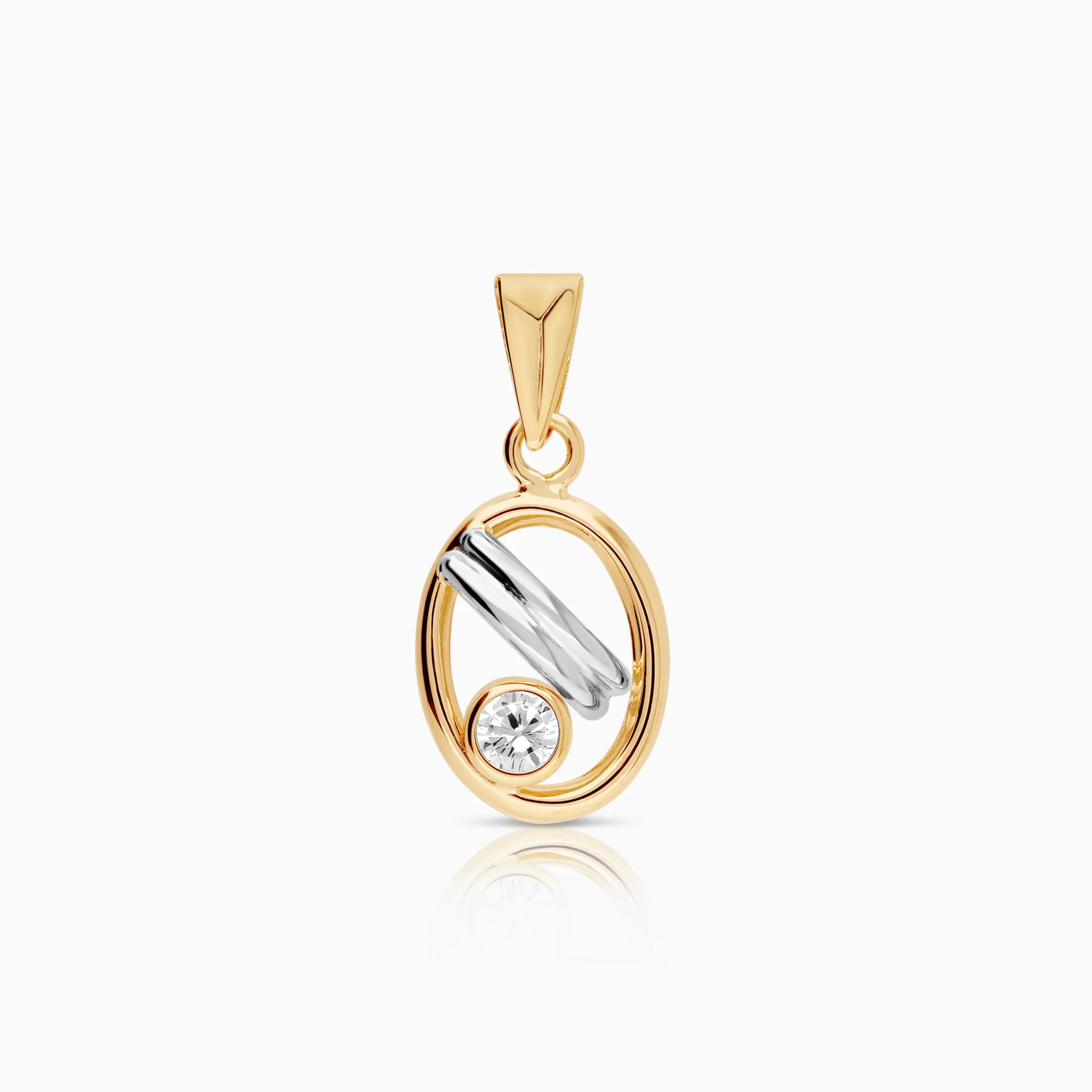 Gold pendant with cubic zirconia 0.84g 18K gold