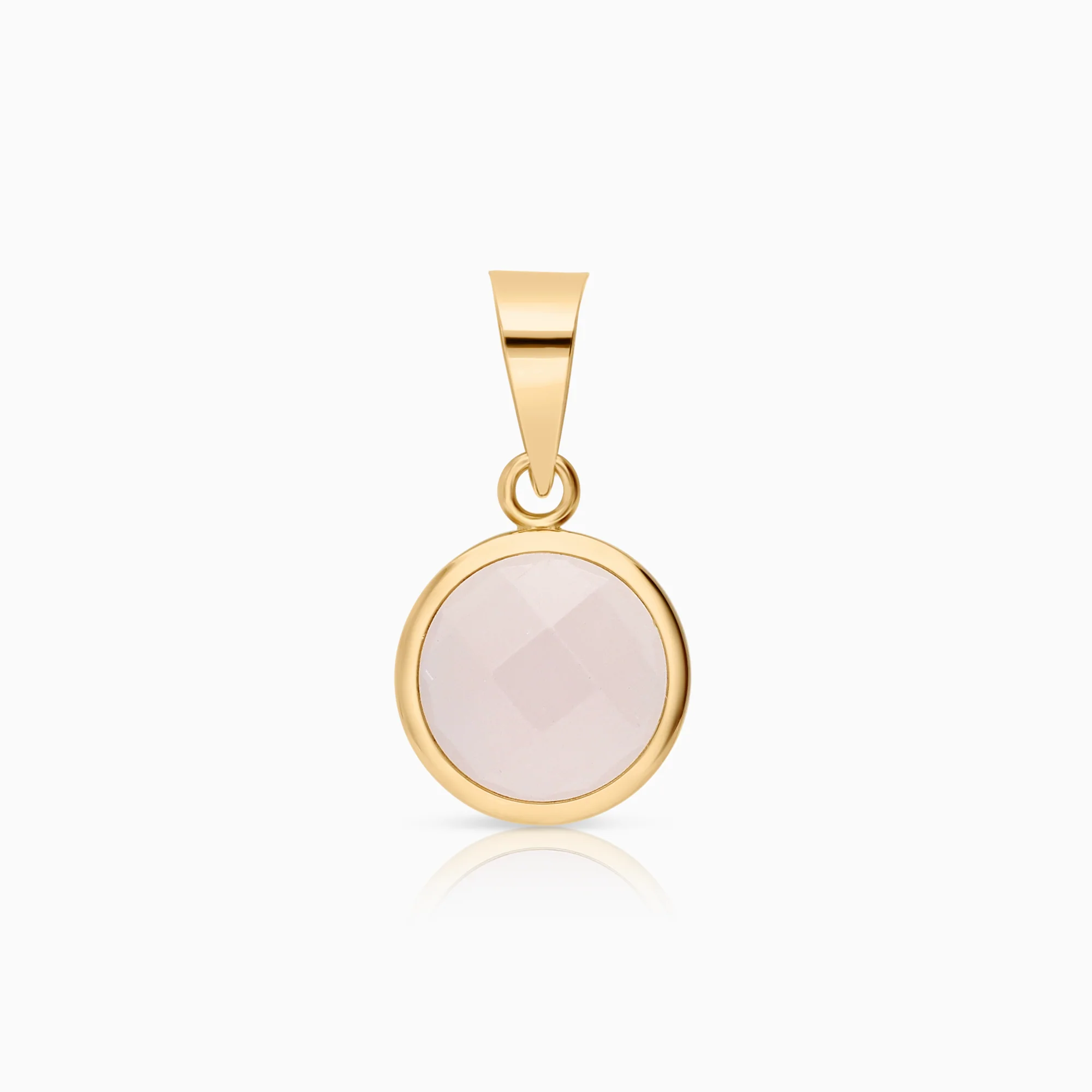 Pendant with light pink stone 0.53g 18K gold