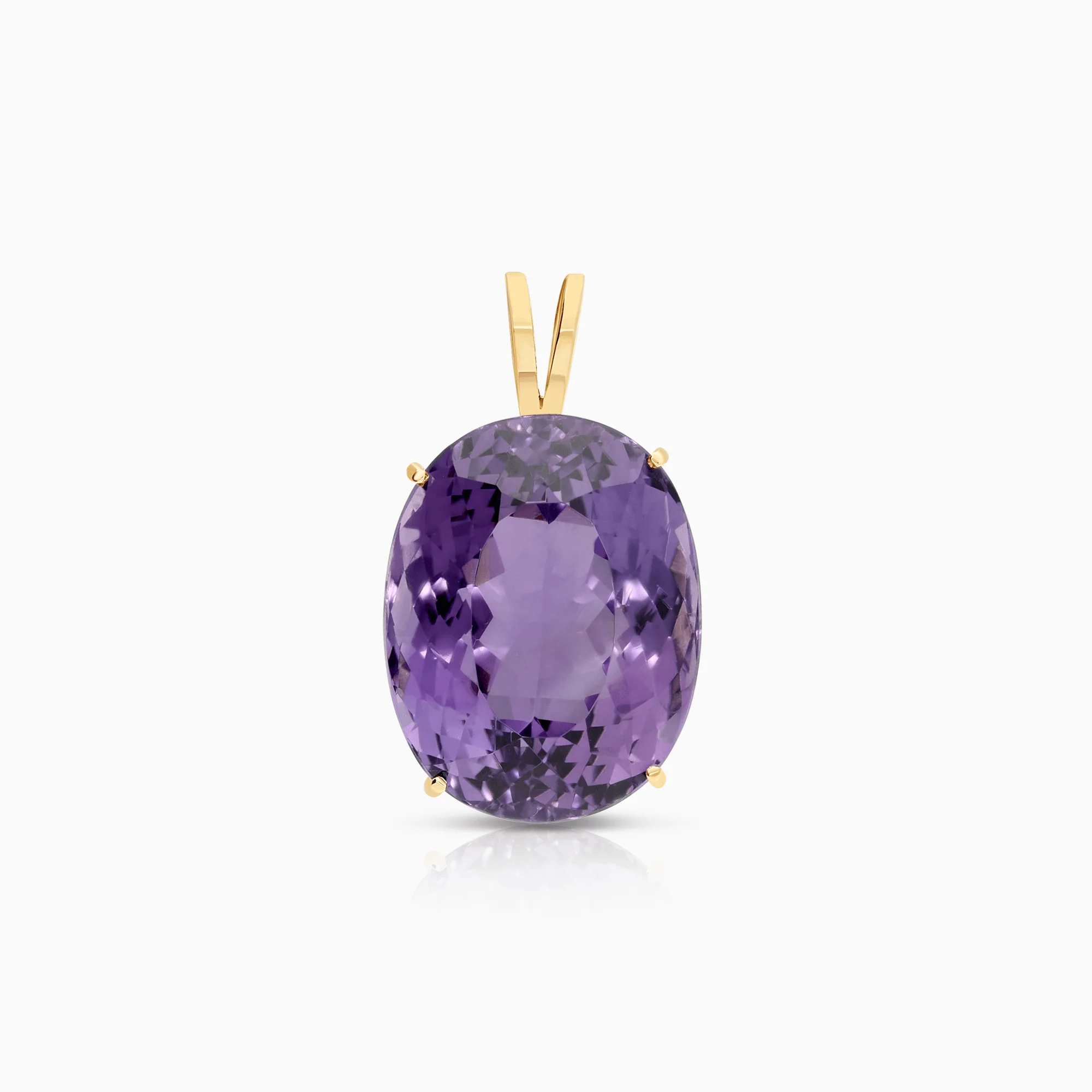 Gemstone pendant with purple amethyst 7.52g 18K gold
