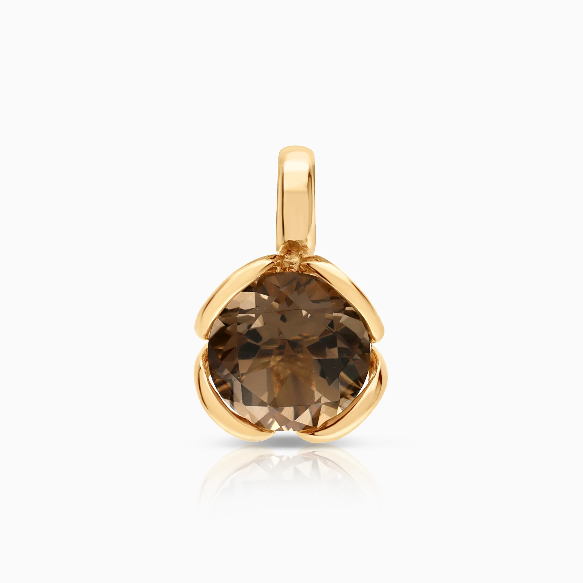 Gemstone pendant smoky quartz 1.56g 18K gold