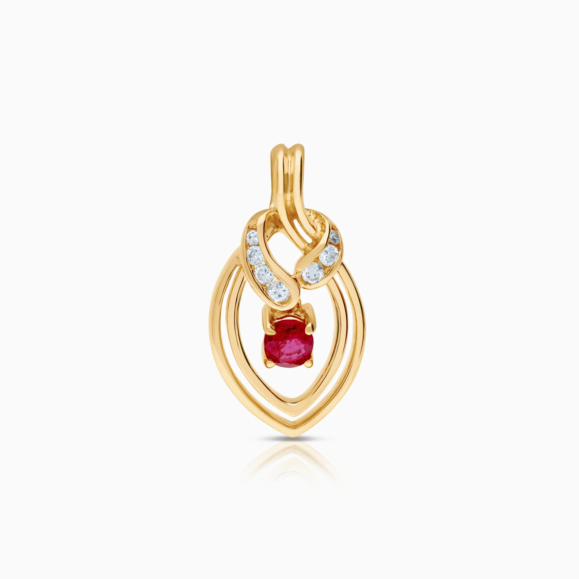 Gemstone pendant ruby 2.47g 18K gold
