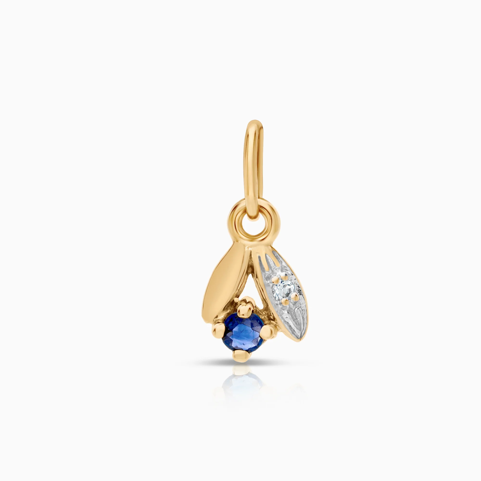 Gemstone pendant sapphire 0.40g 18K gold