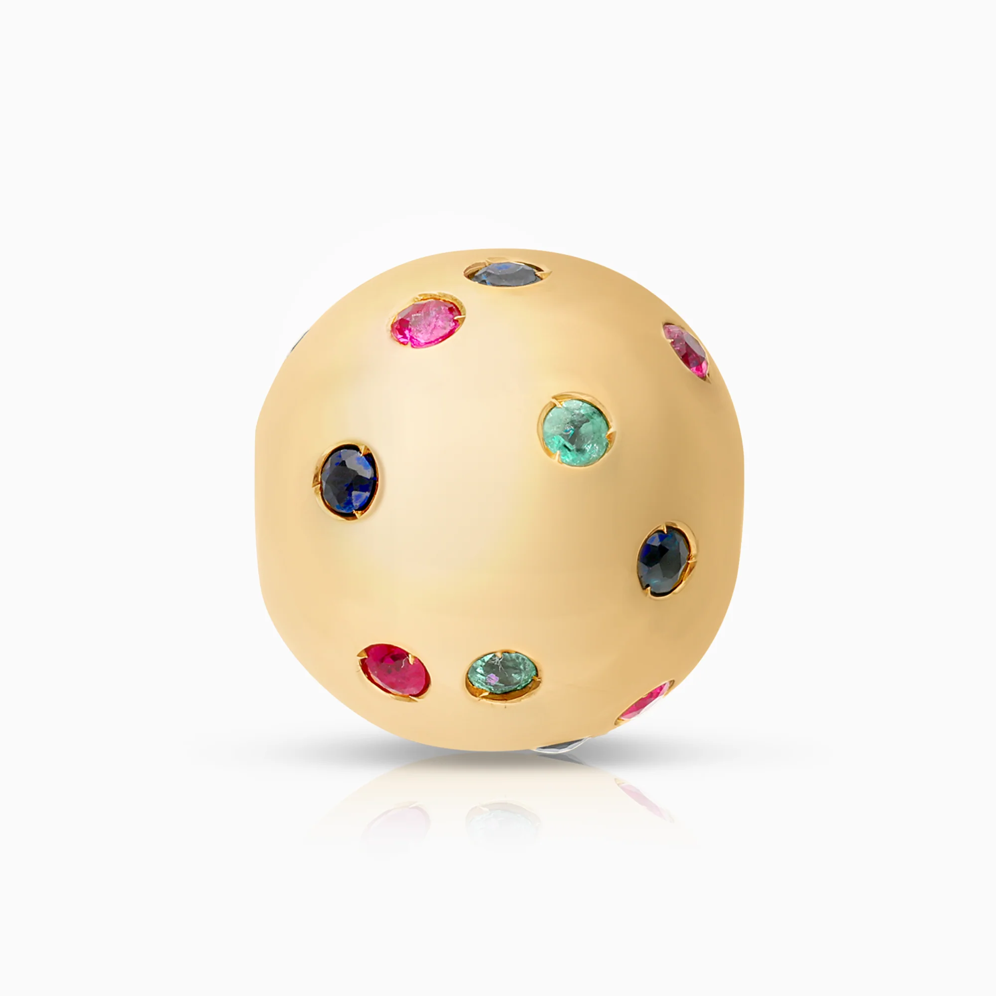Gemstone pendant sapphires, rubies, and emeralds 5.84g 18K gold