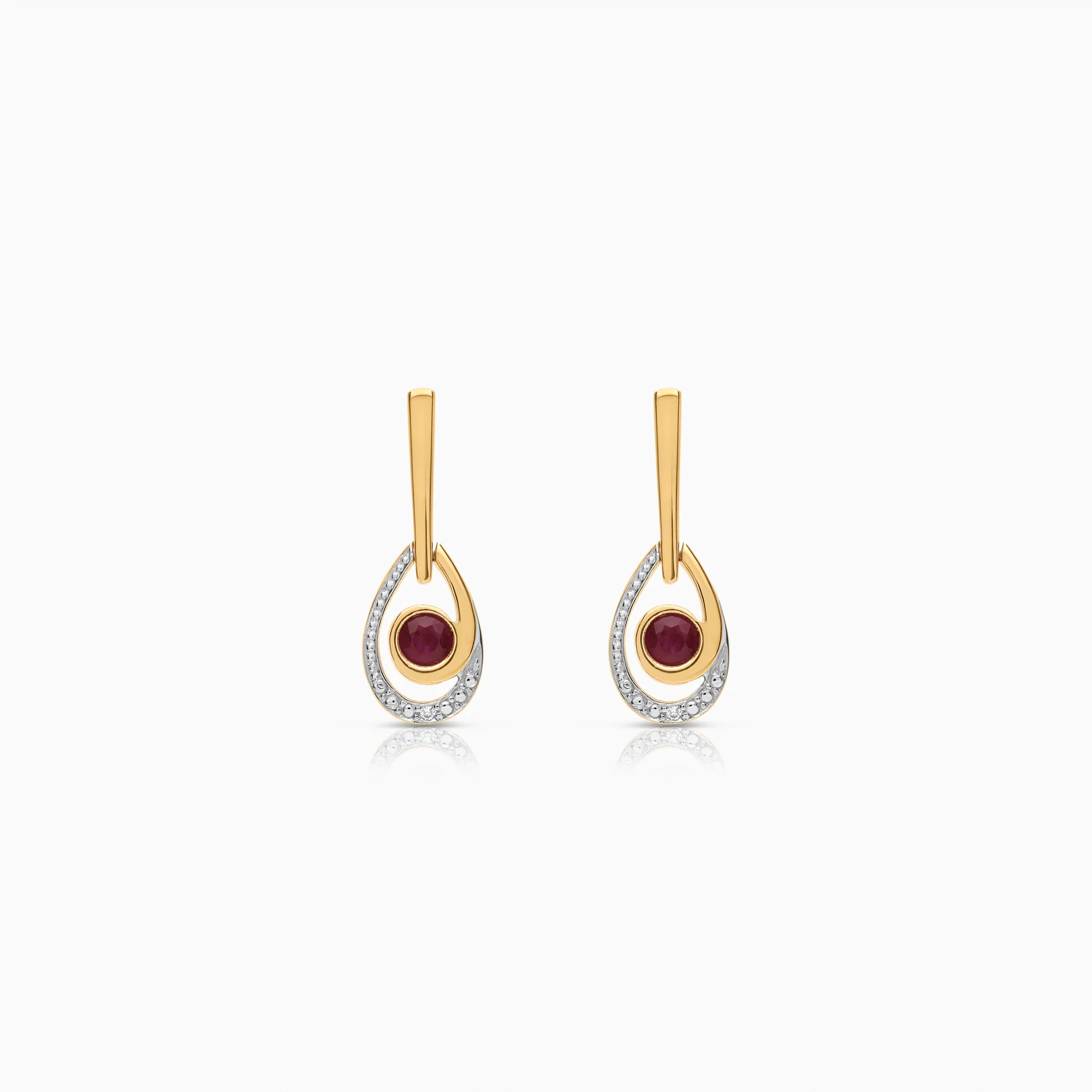 Gemstone pendants with diamonds 0.008ct 18K gold