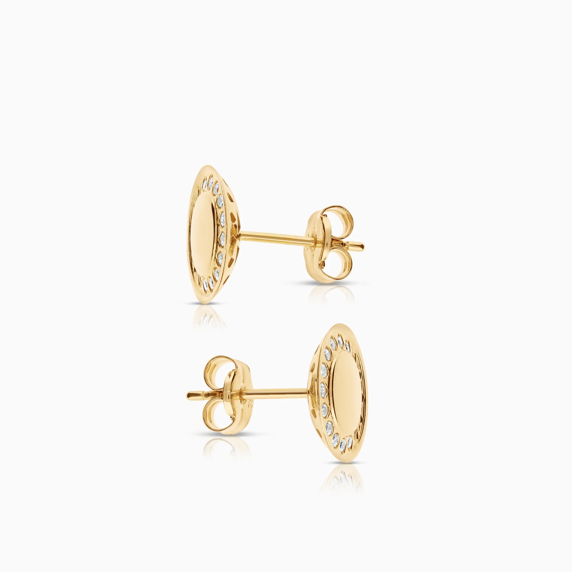Gemstone earrings cubic zirconia 0.86g 18K gold - Image 2