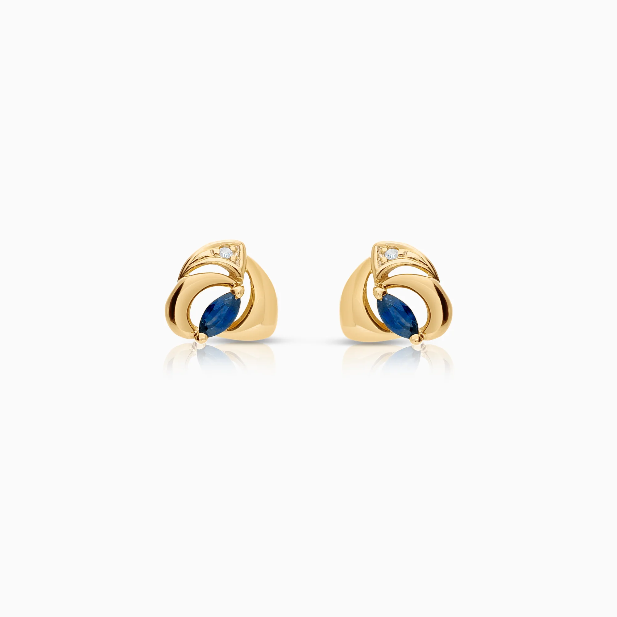 Gemstone earrings sapphires 0.86g 18K gold