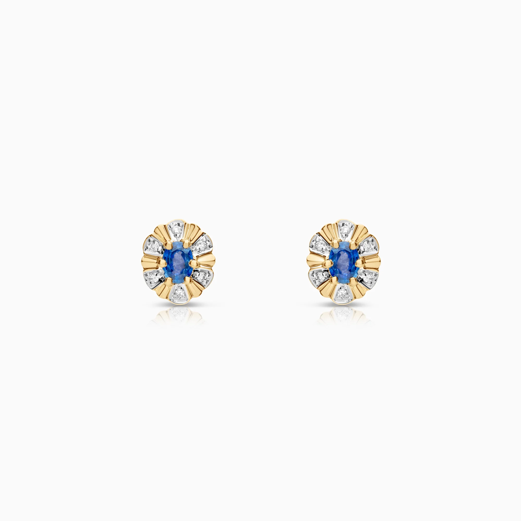 Gemstone earrings sapphires 1.60g 18K gold
