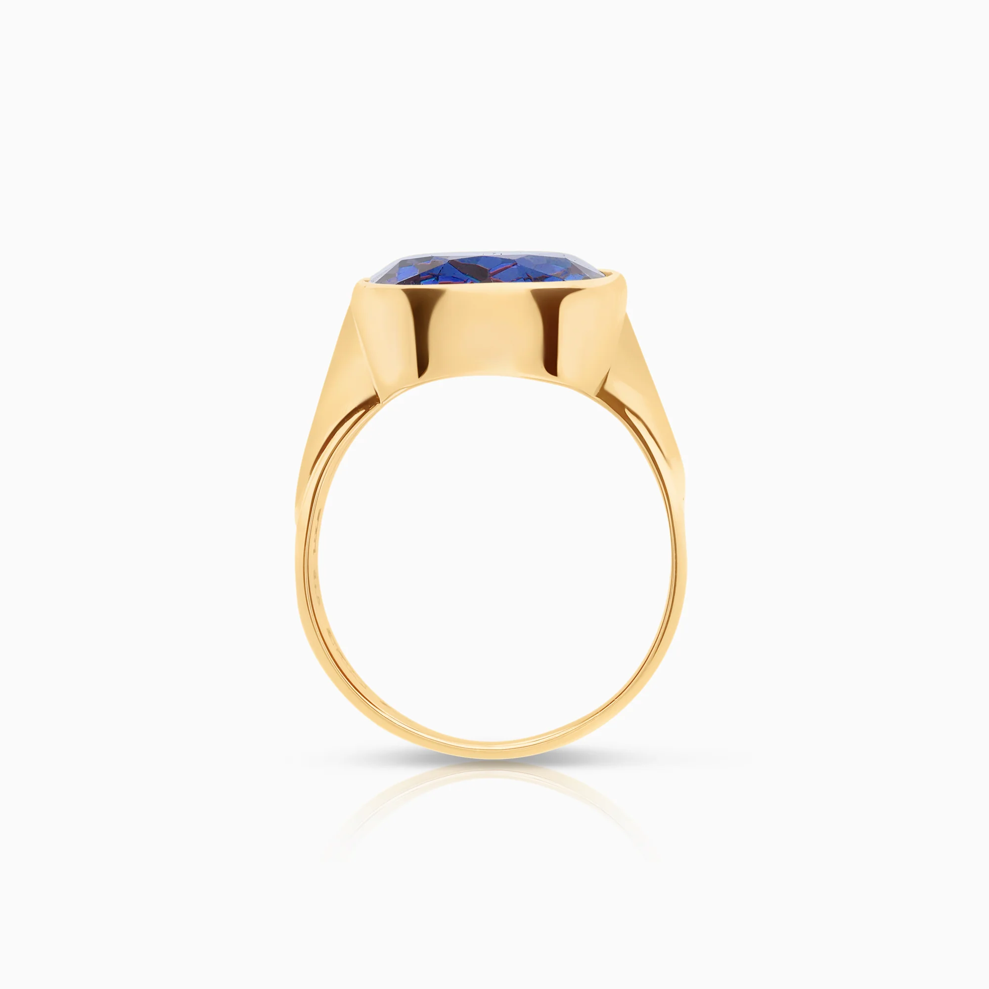 Gemstone ring 6.95g 18K gold - Image 2