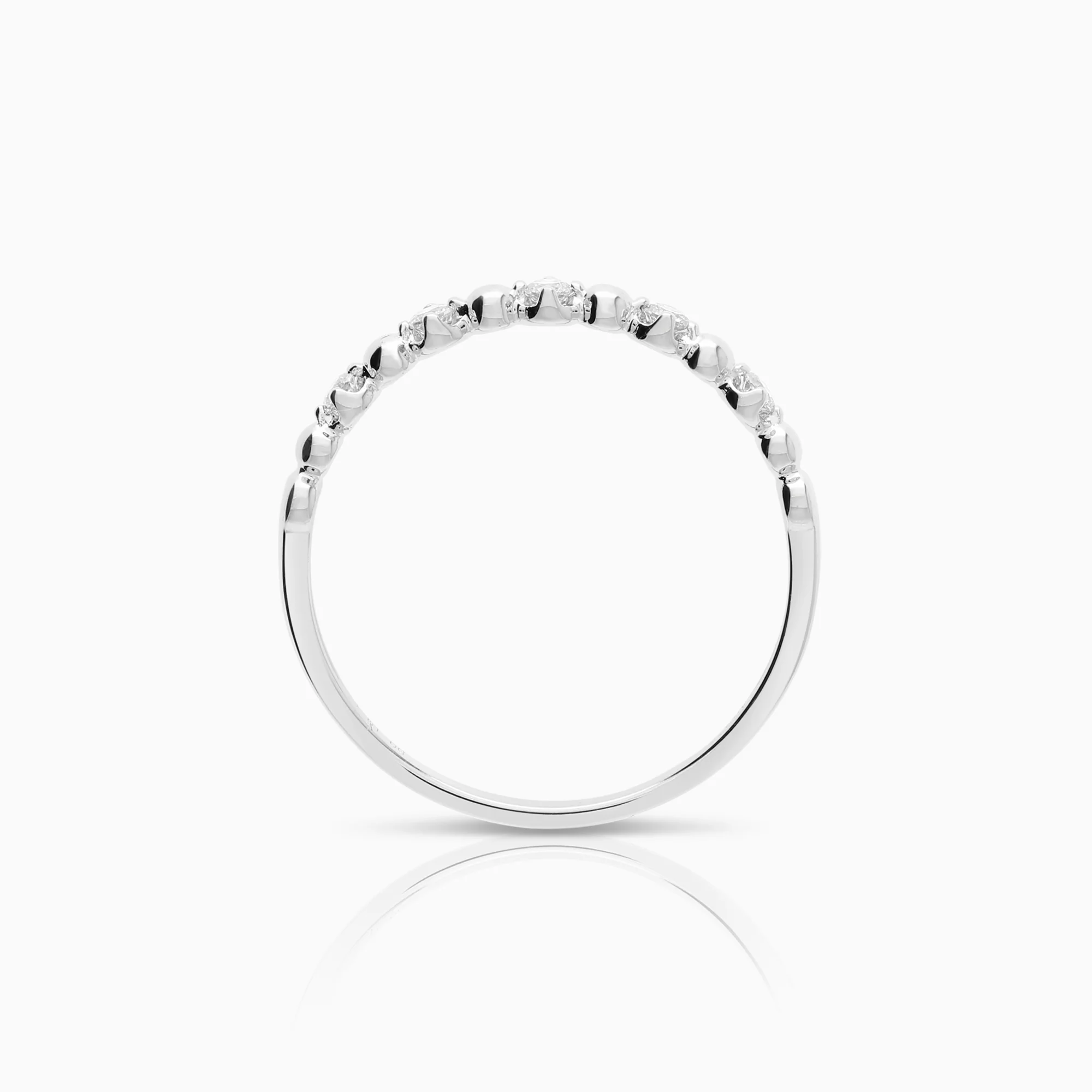 Gold ring with moissanite 0.94g 9K white gold - Image 2