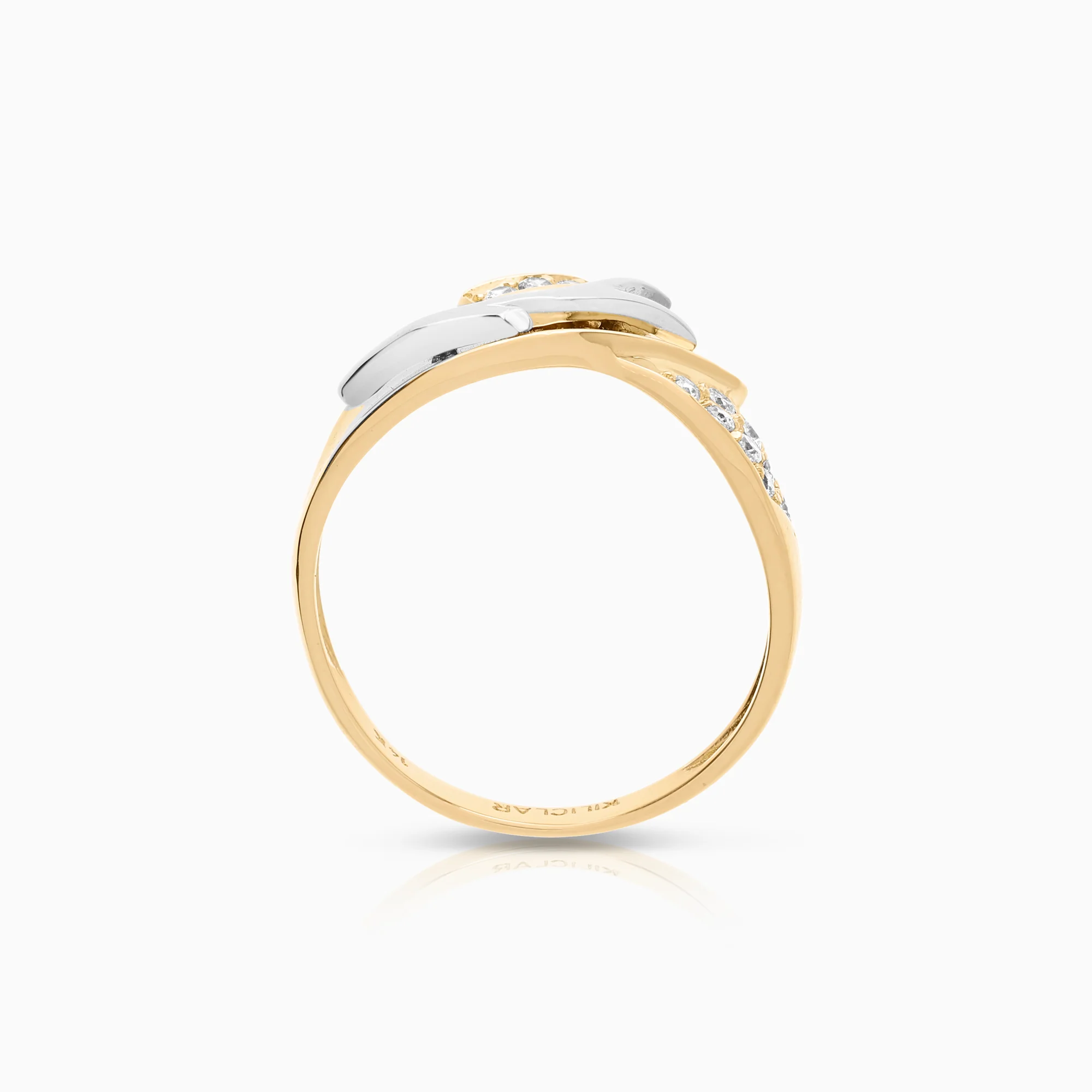 Gemstone ring cubic zirconia 14K gold - Image 2
