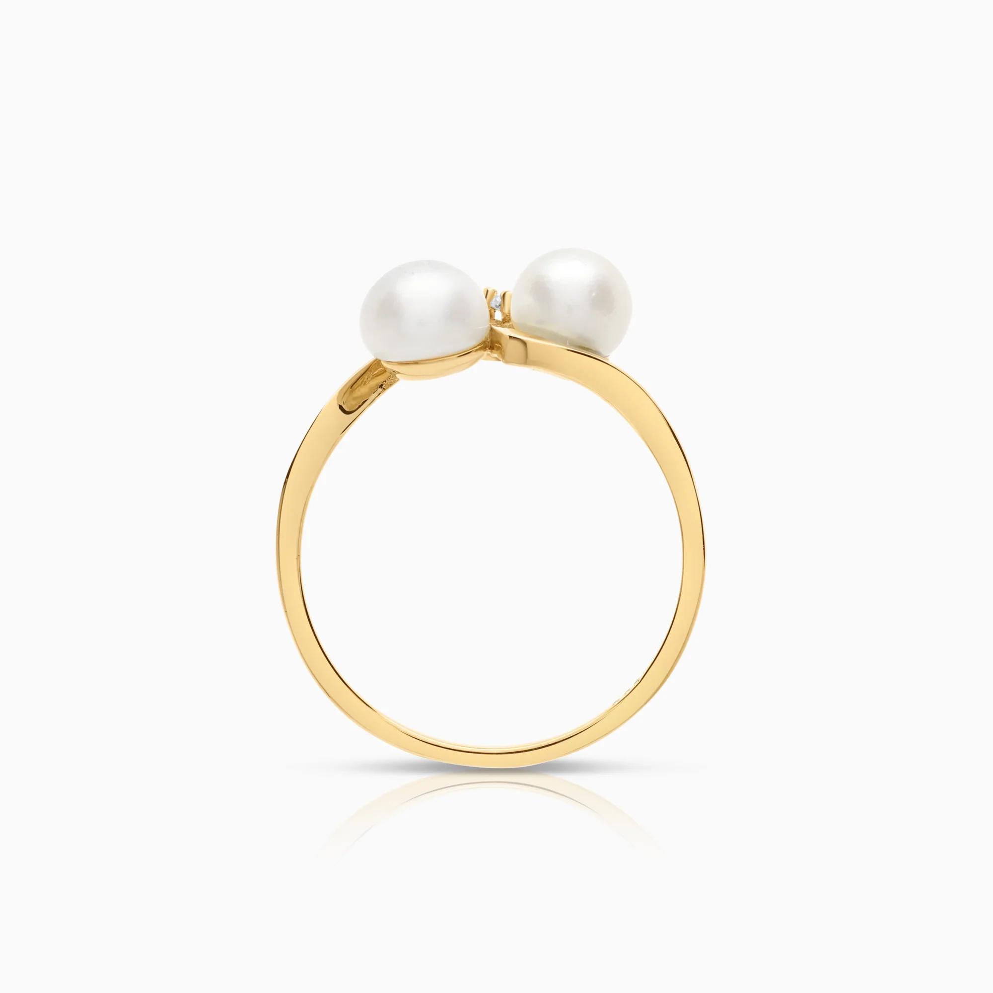 Gold ring cultured freshwater pearls 2.55g 14K gold - Image 2