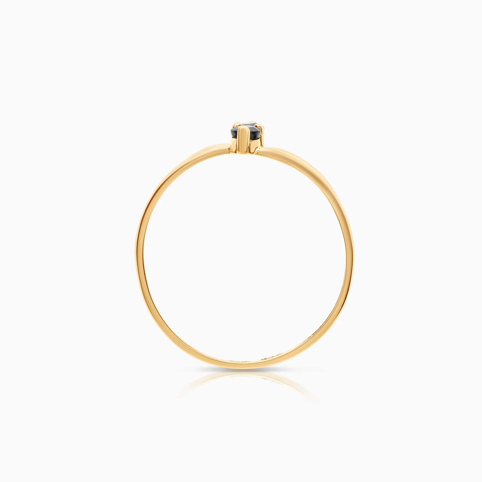 Gemstone ring sapphires 1.14g 18K gold - Image 2