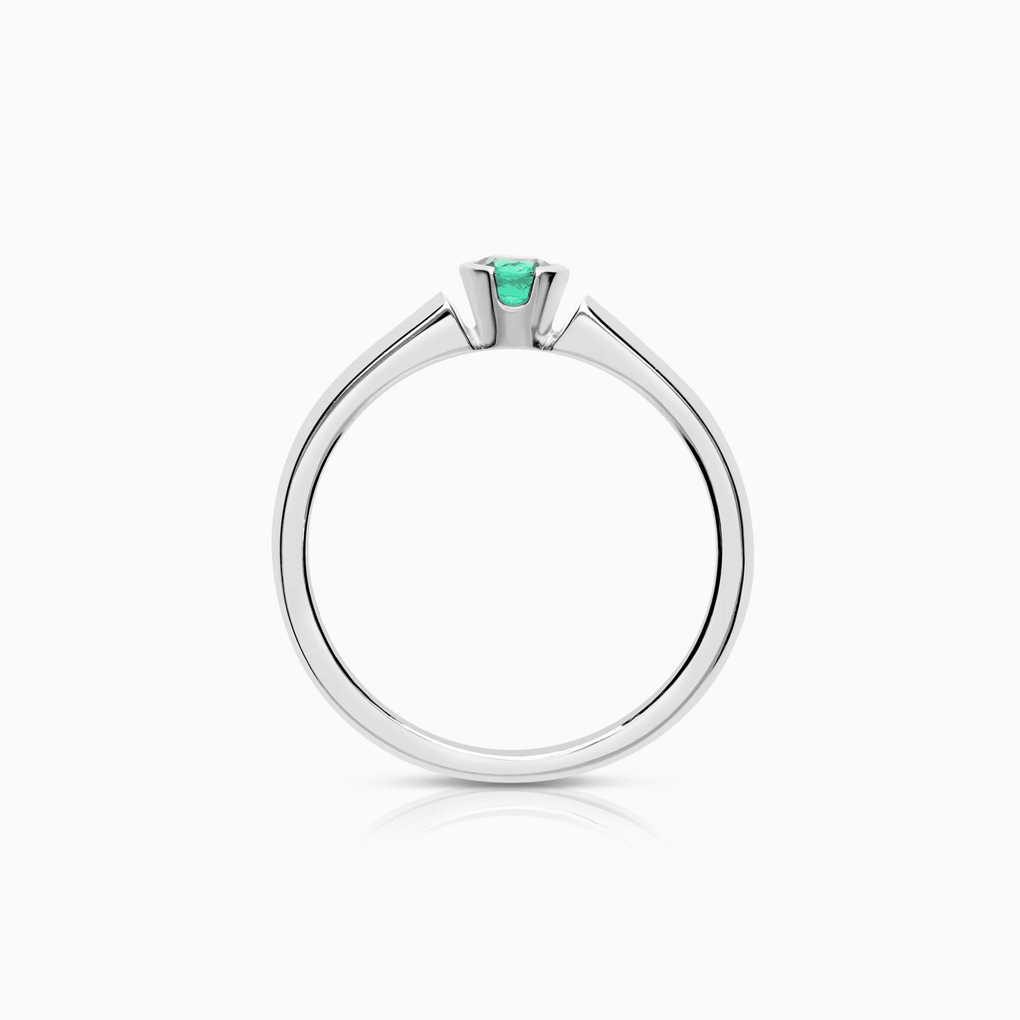 Gemstone ring emerald 0.20ct 18K - Image 2
