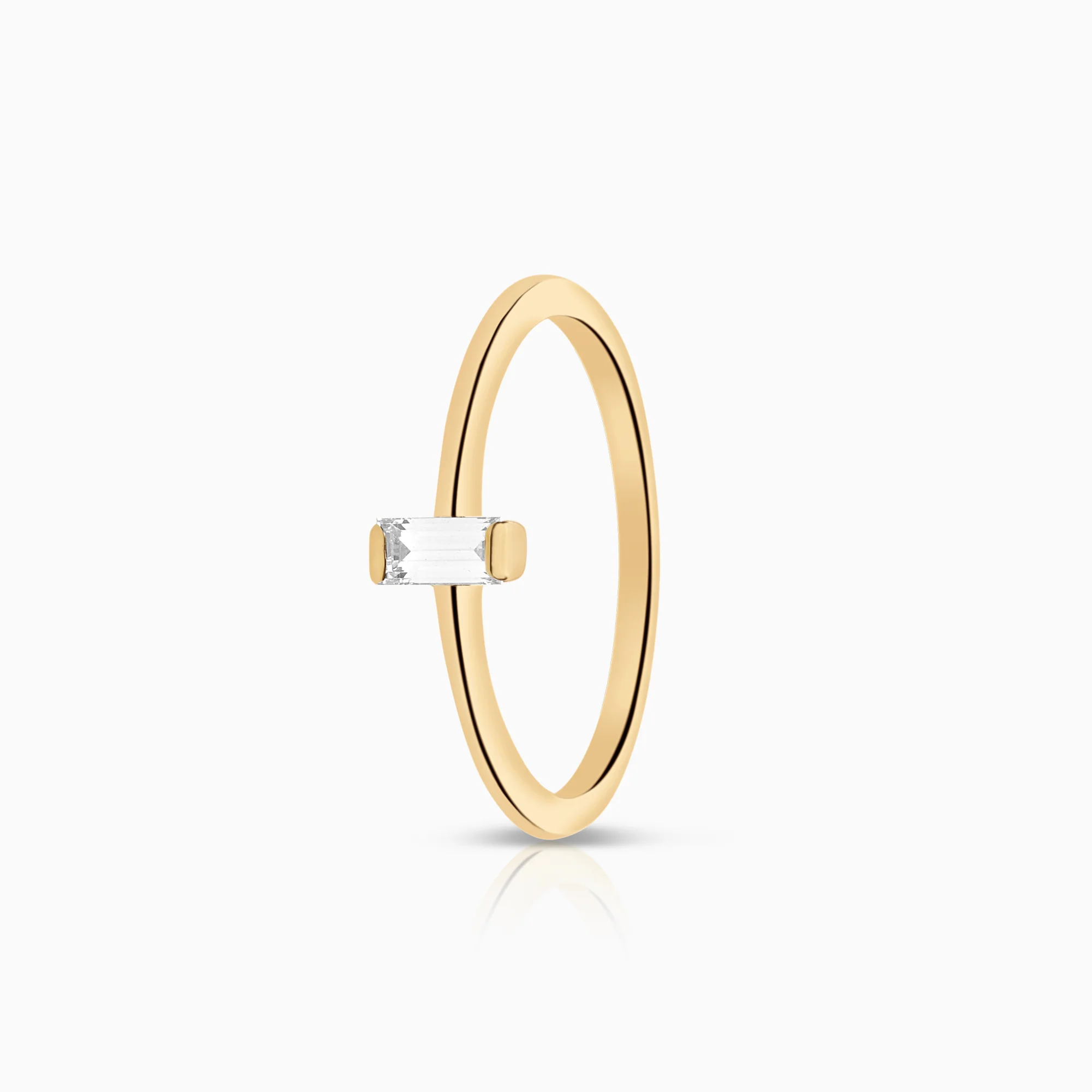 Akind solitaire ring 0.10ct 14K gold