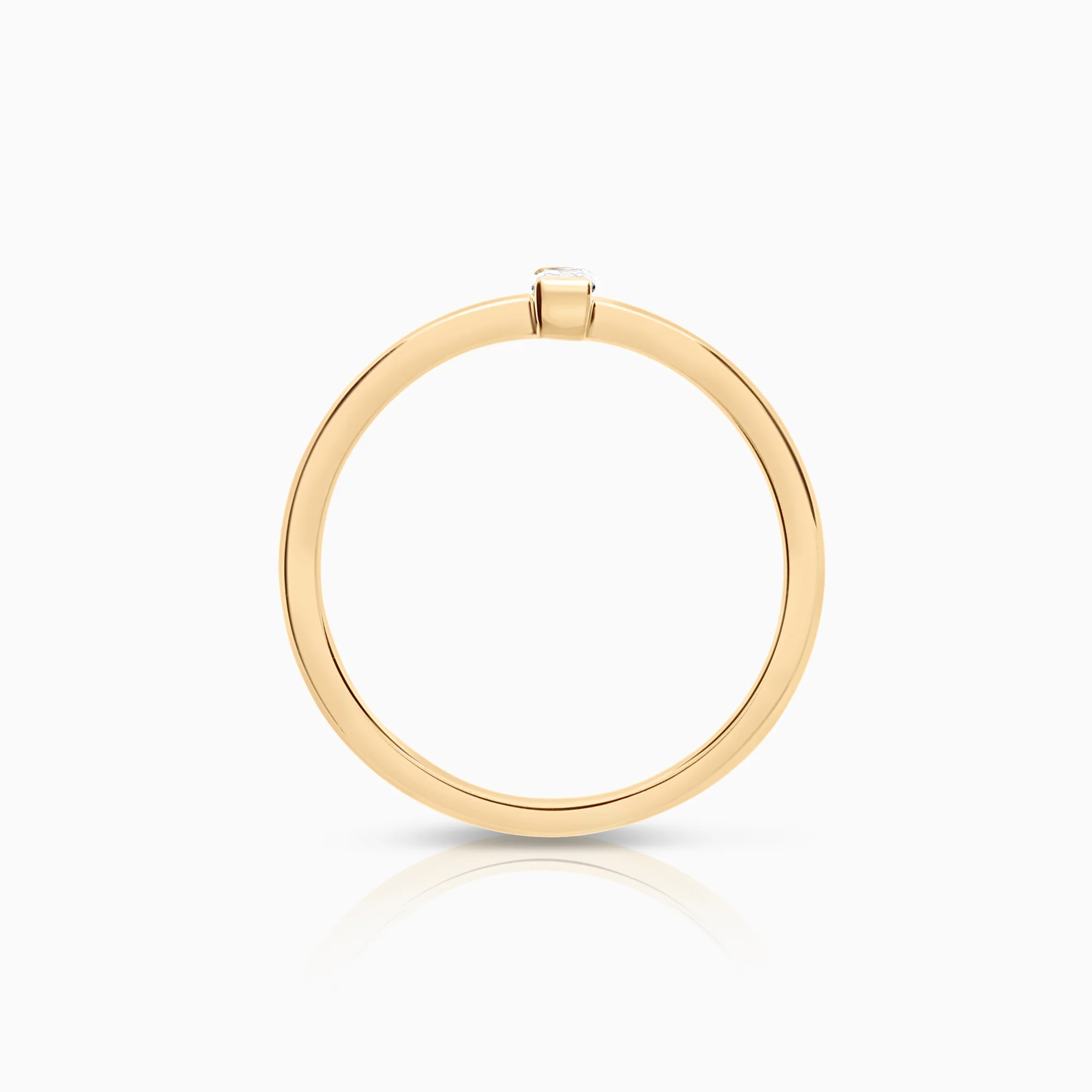 Akind solitaire ring 0.10ct 14K gold - Image 2