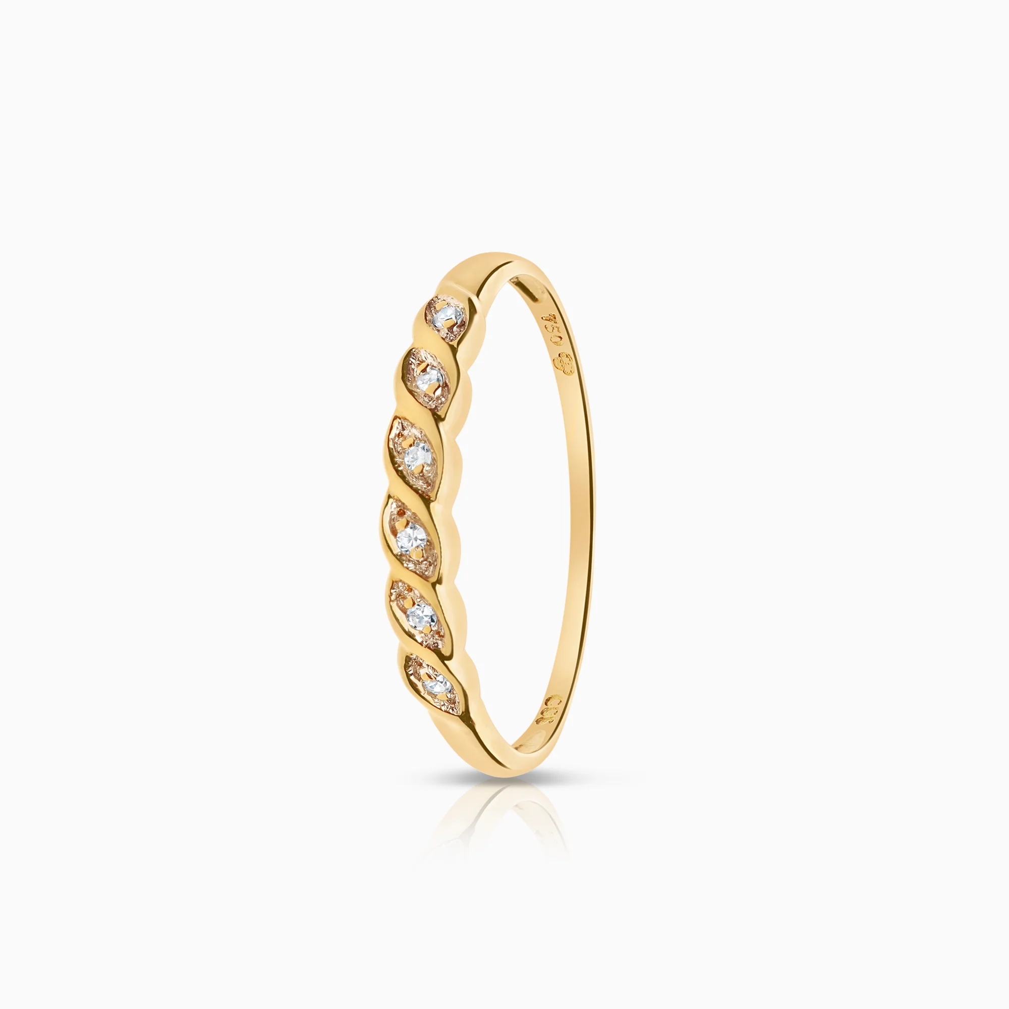 Diamond ring 0.03ct 18K gold