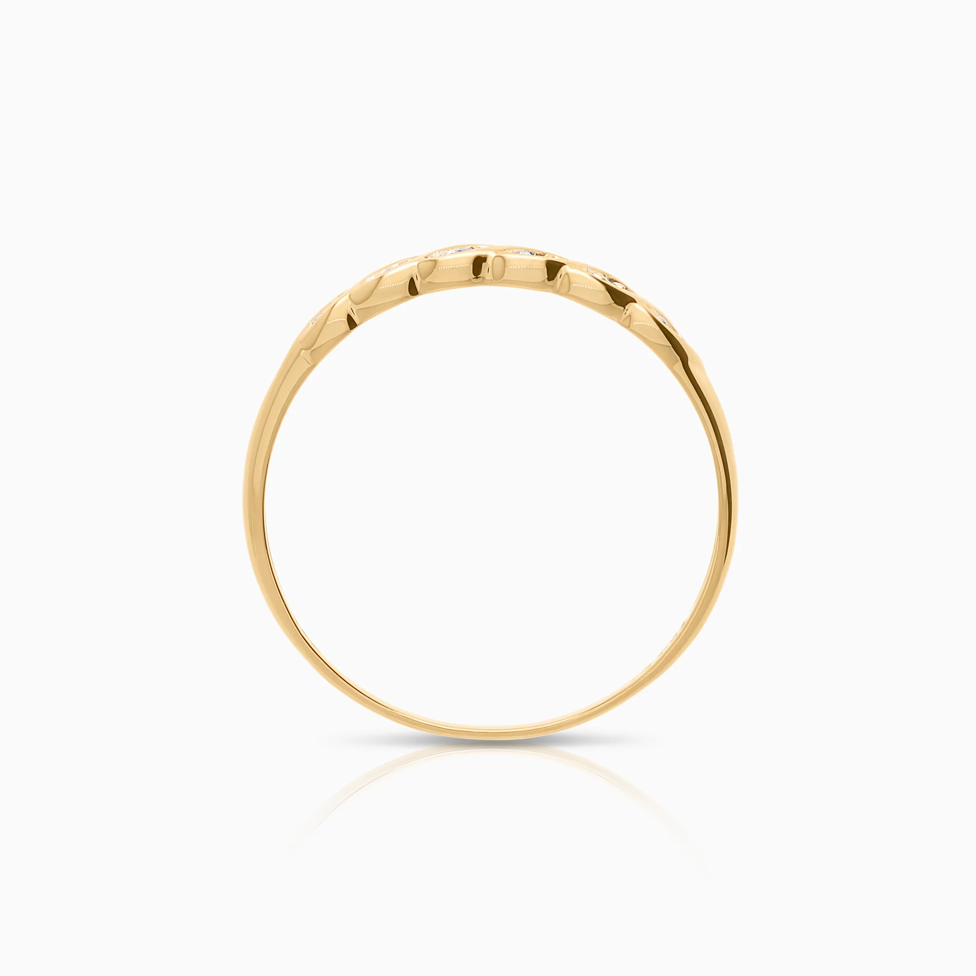Diamond ring 0.03ct 18K gold - Image 2