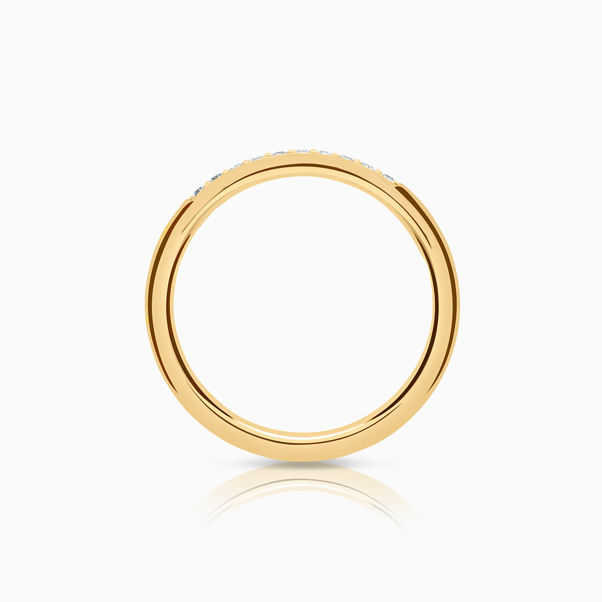 Alliance ring 0.10ct 18K gold - Image 2