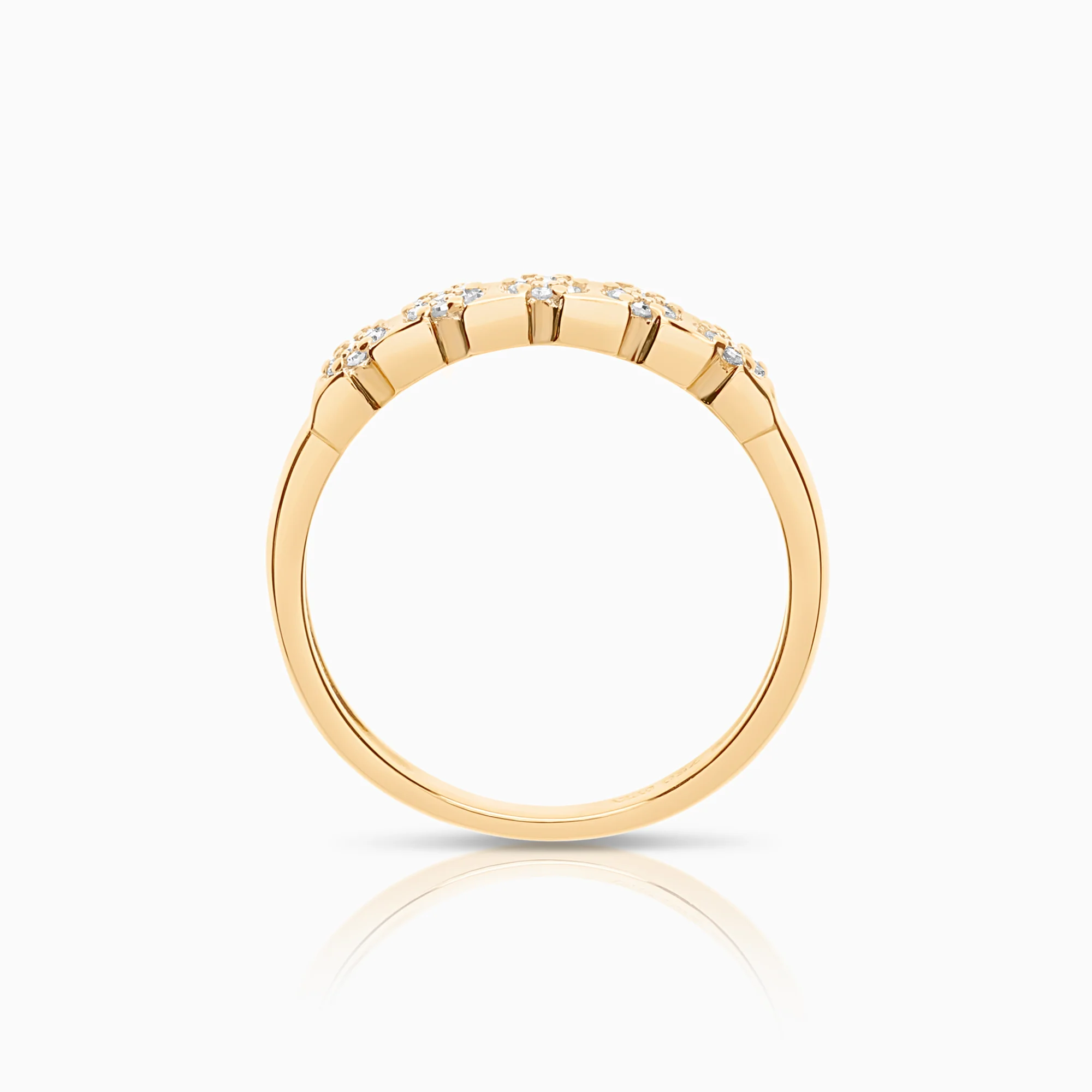 Diamond ring 0.10ct 18K gold - Image 2