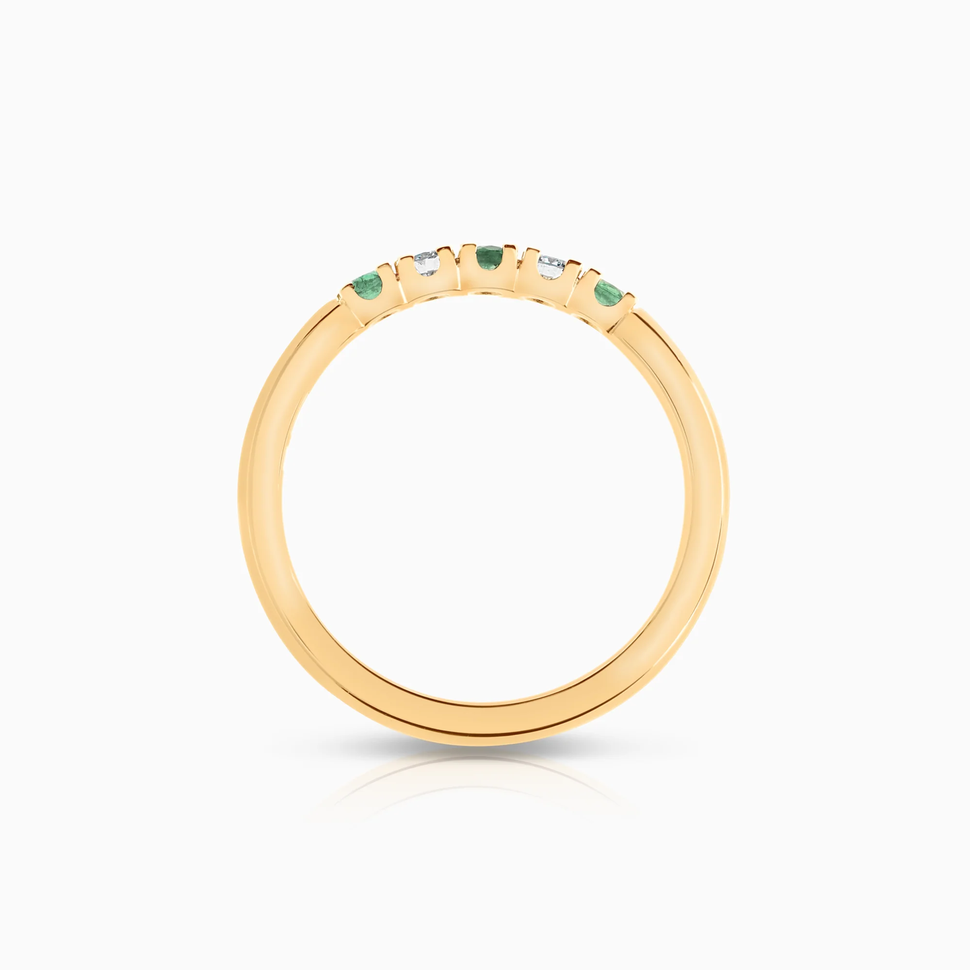 Eternity Ring emeralds 0.10ct 18K gold - Image 2