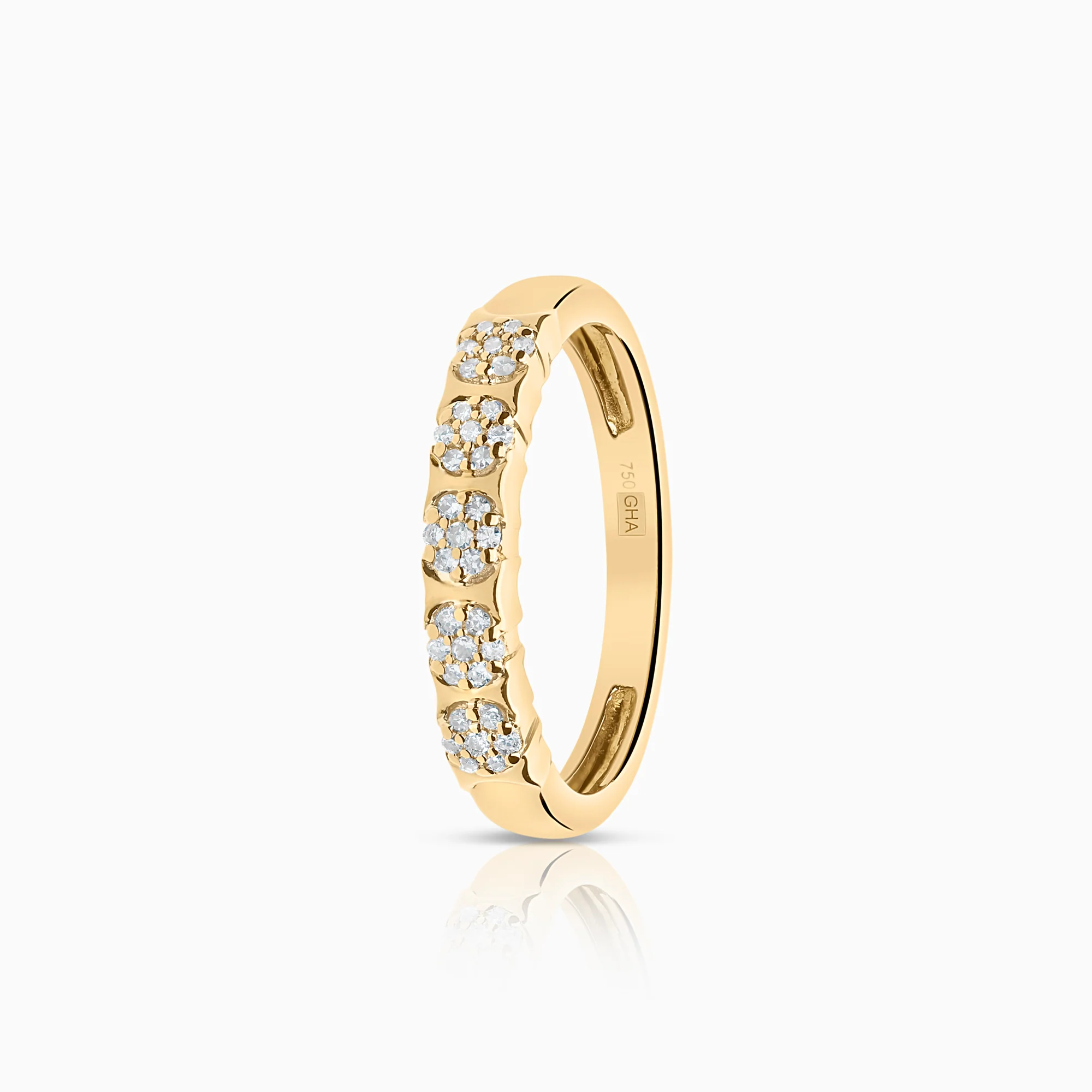 Alliance ring 0.10ct 18K gold