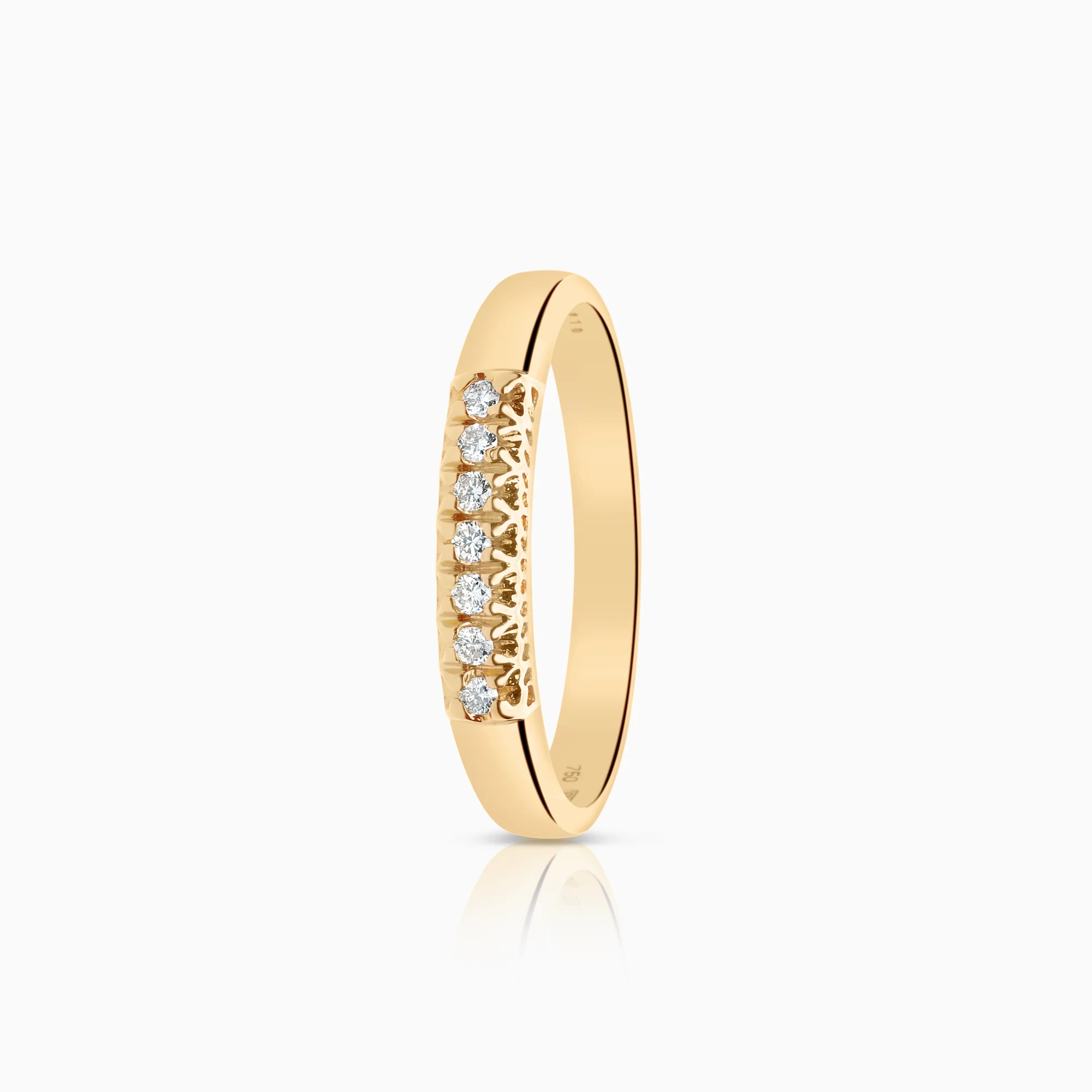 Alliance ring 0.10ct 18K gold