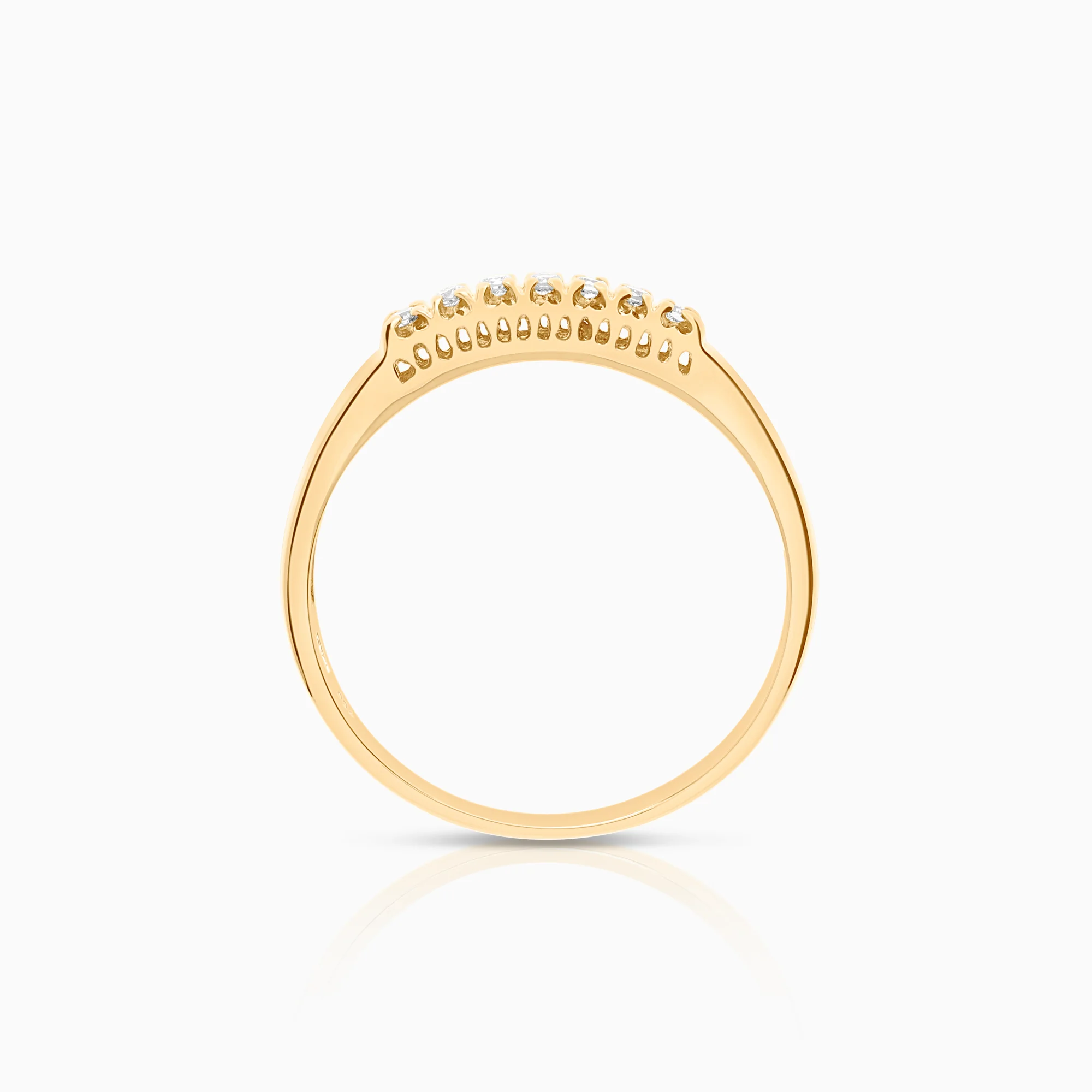Alliance ring 0.10ct 18K gold - Image 2