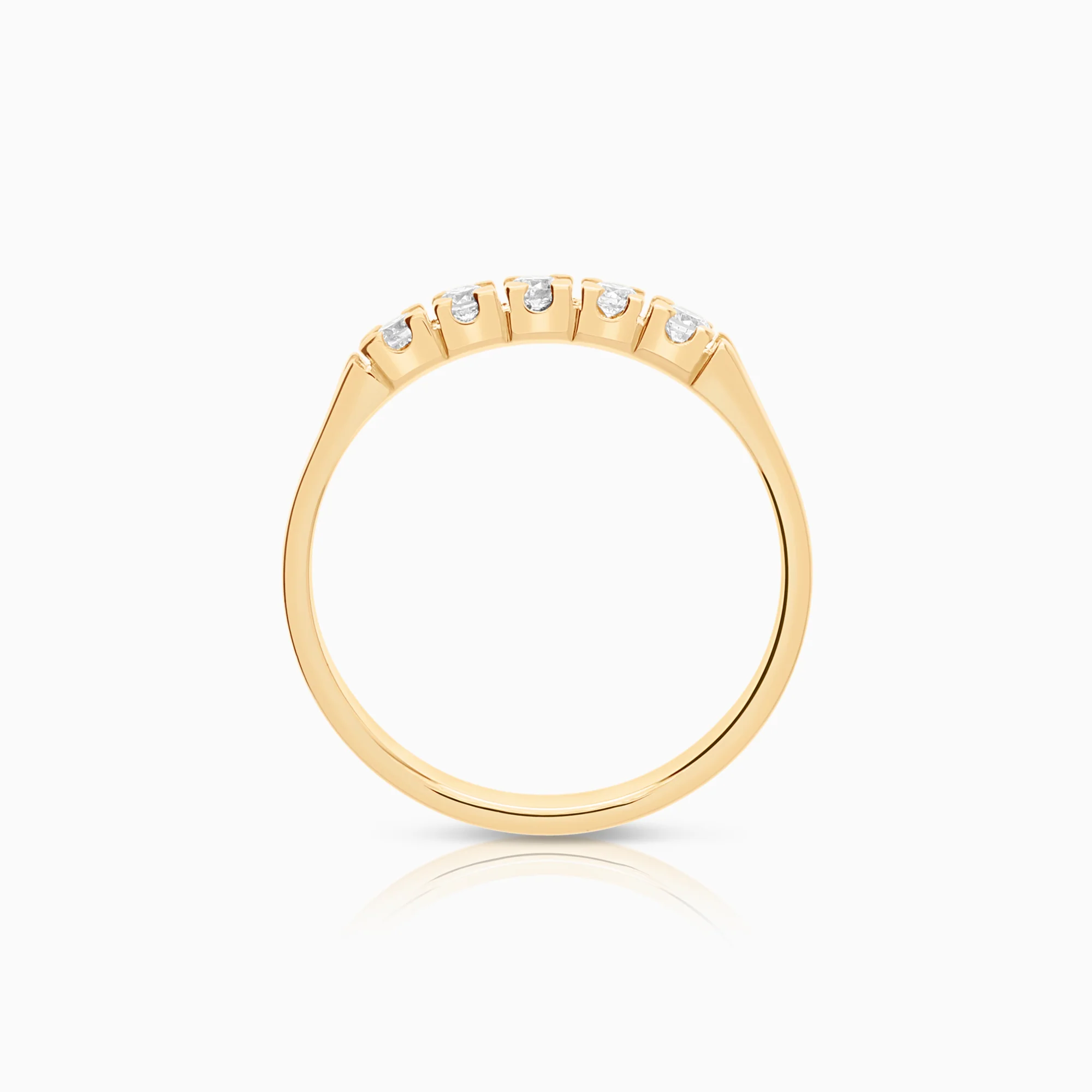 Alliance ring 0.10ct 18K gold - Image 2