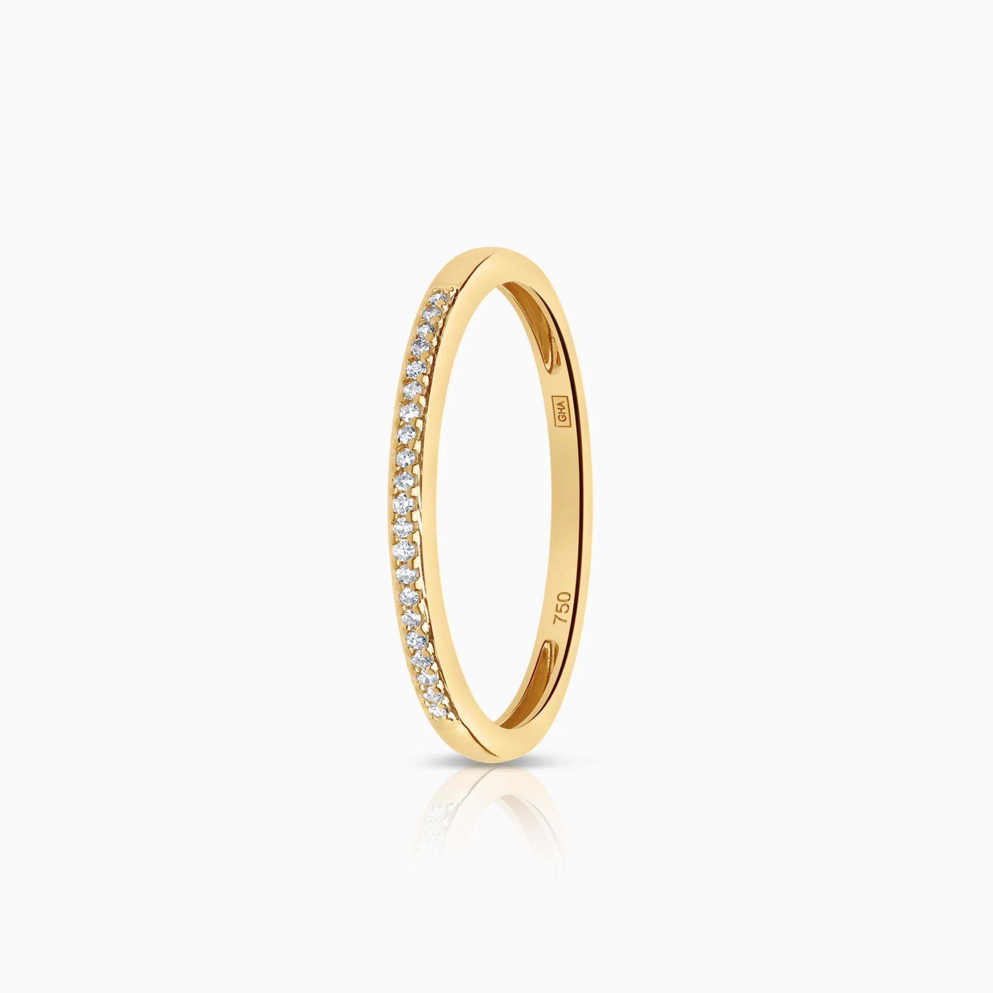 Alliance ring 0.10ct 18K gold