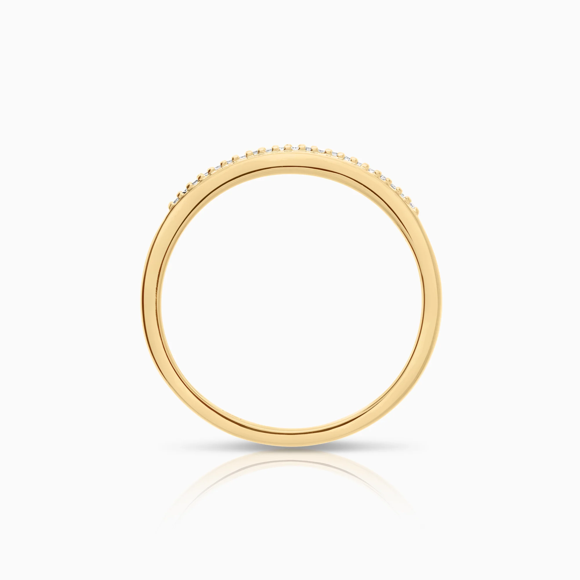 Alliance ring 0.10ct 18K gold - Image 2