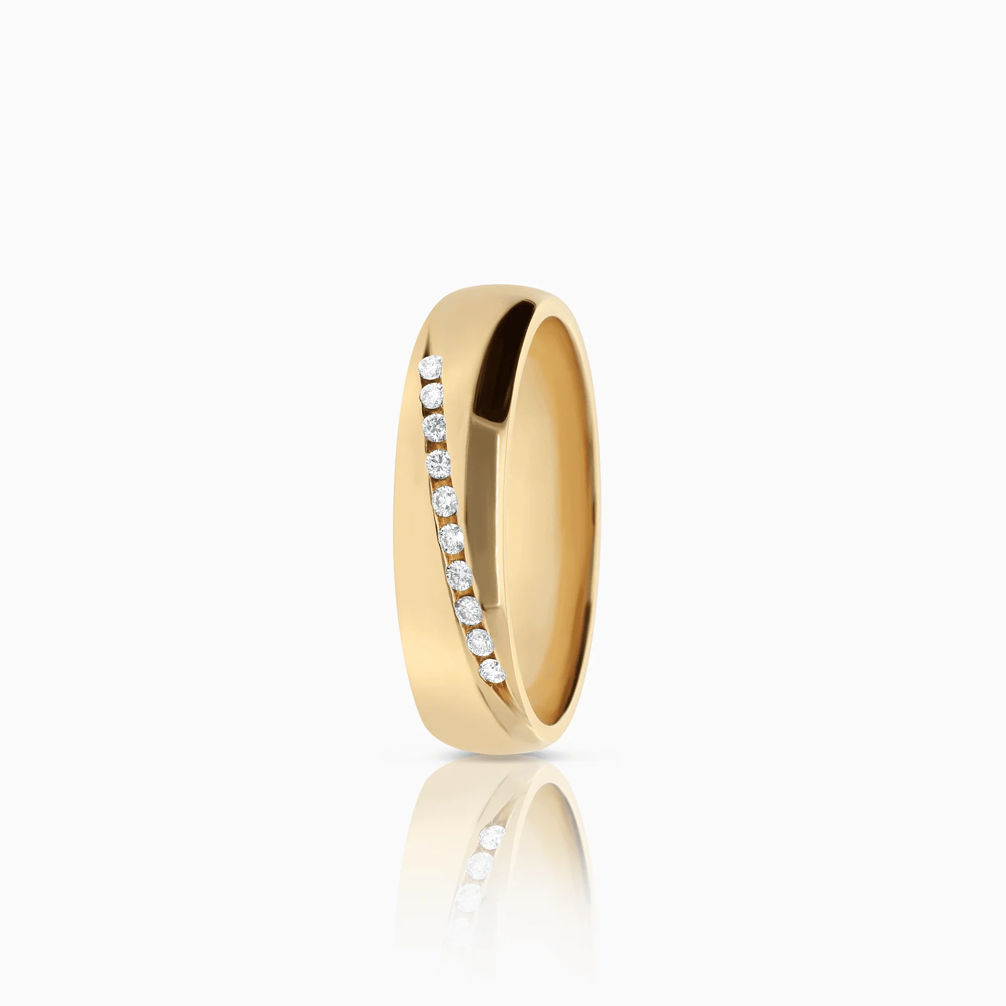 Alliance ring 0.10ct 18K gold