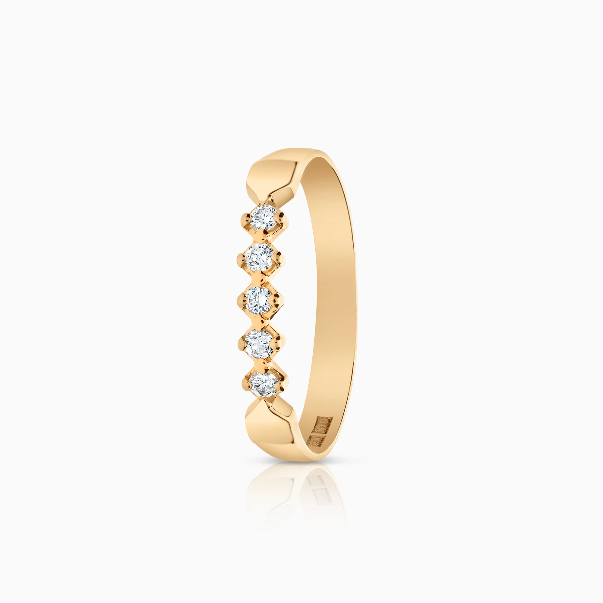Alliance ring 0.10ct 18K gold