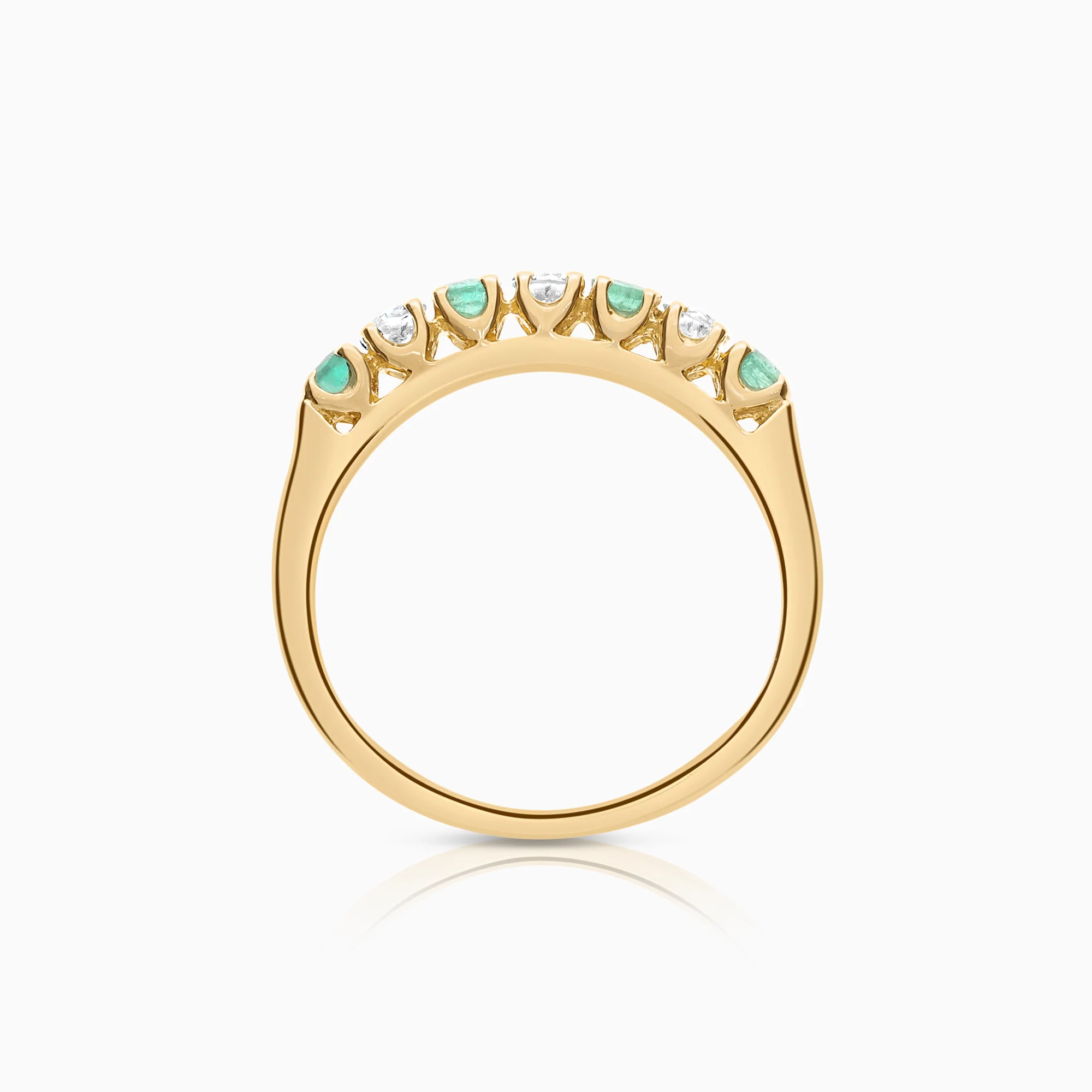 Eternity Ring emeralds 0.15ct 18K gold - Image 2