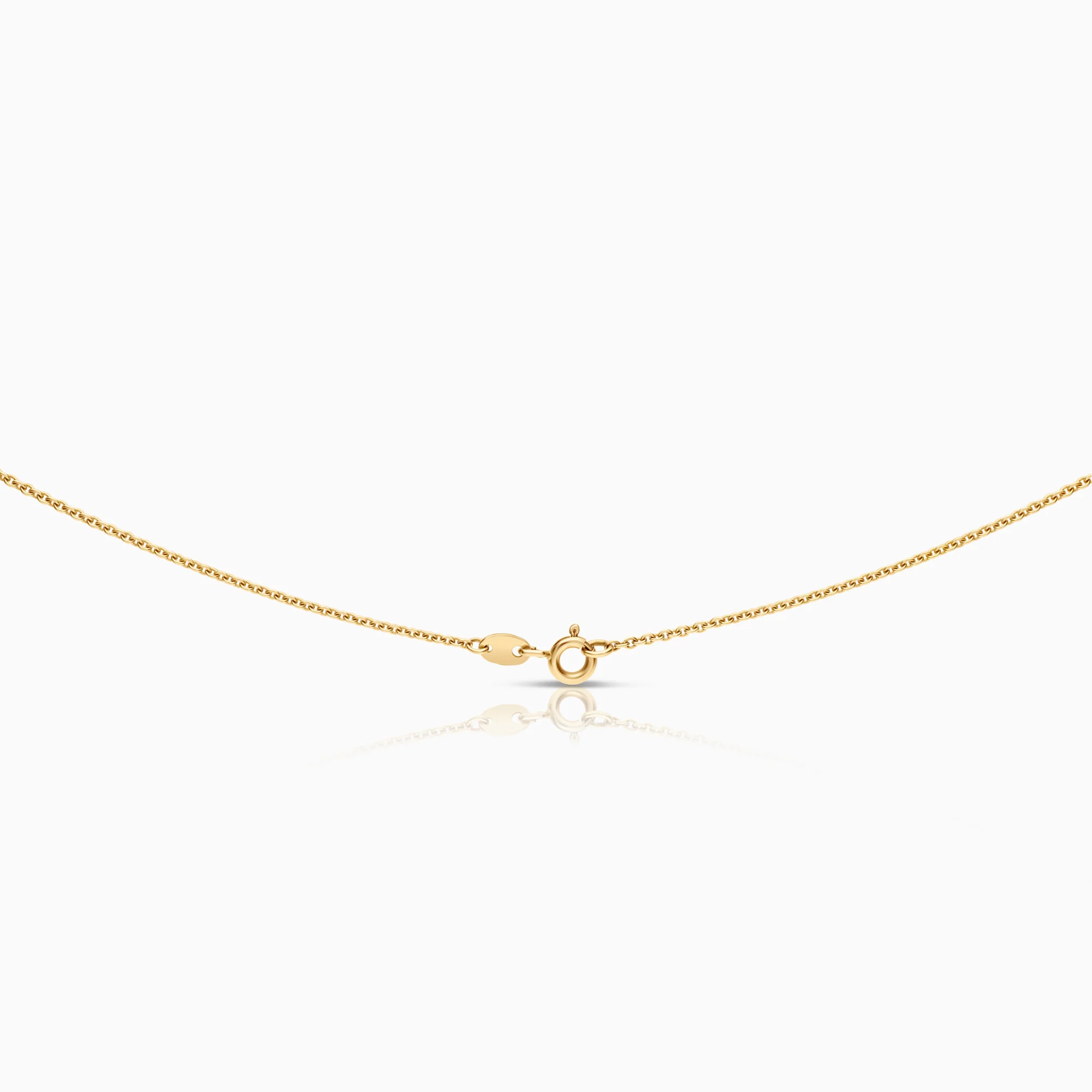 Cable necklace 0.10ct 18K gold - Image 2