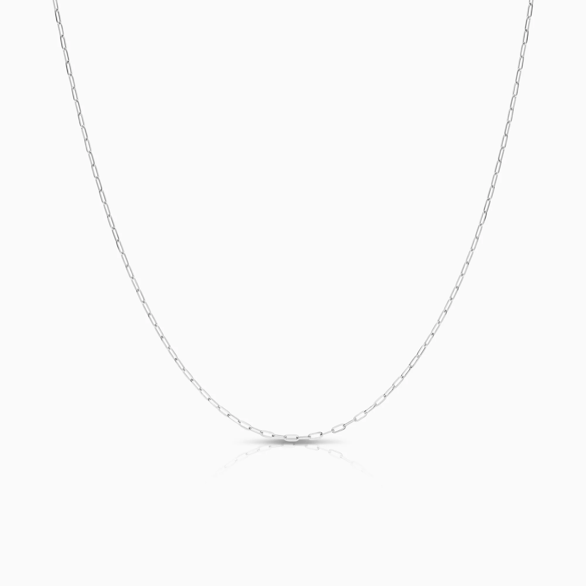Cable necklace 1.06g 18K white gold