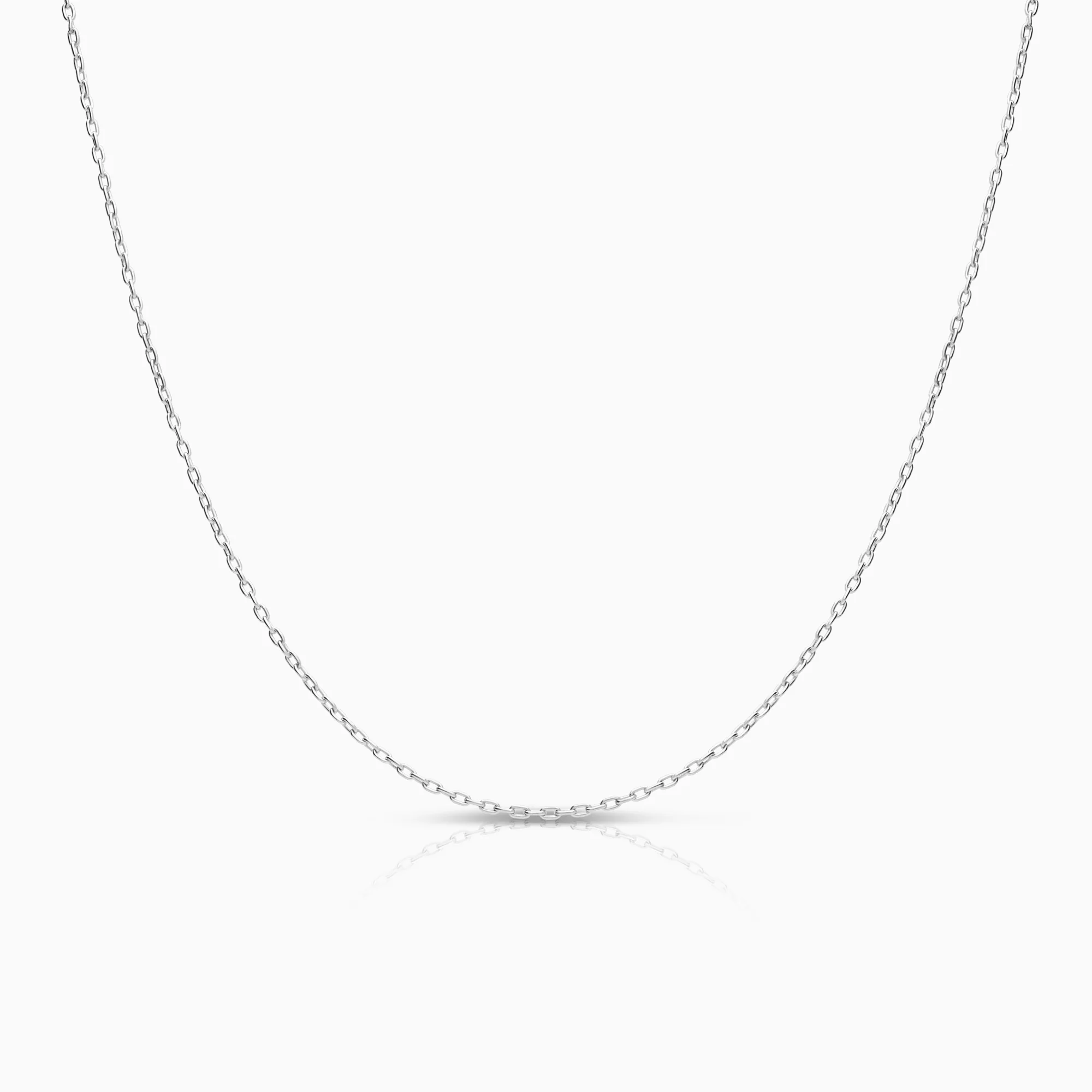 Cable necklace 2.86g 18K white gold