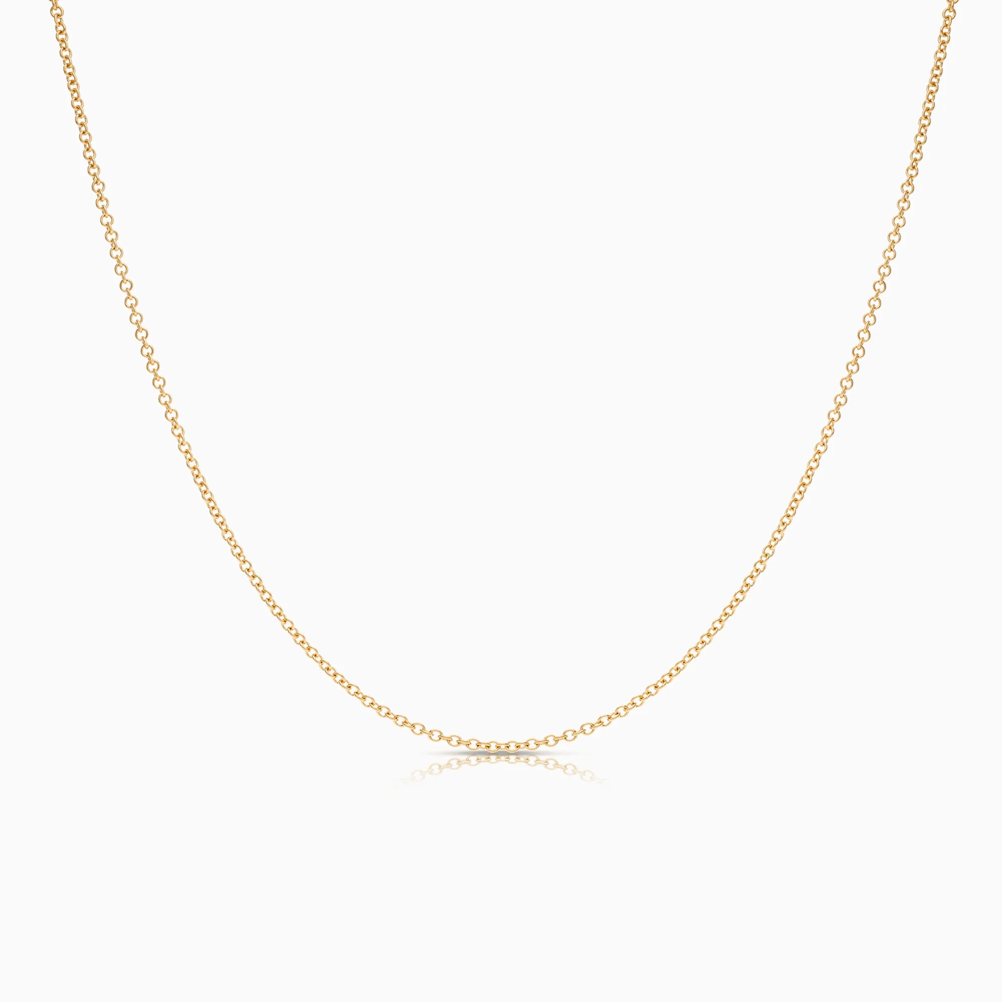 Cable necklace 4.20g 18K gold