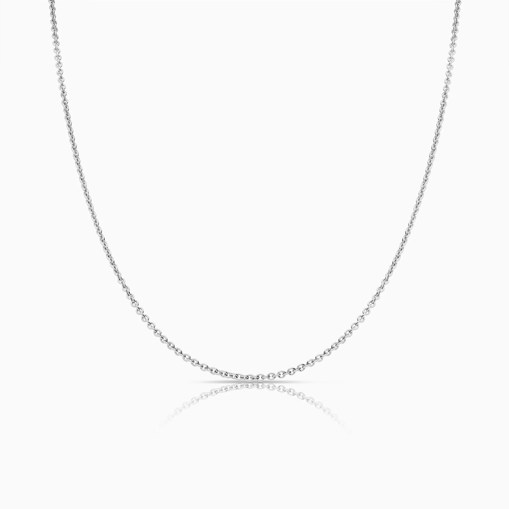 Cable chain 40cm 18K white gold