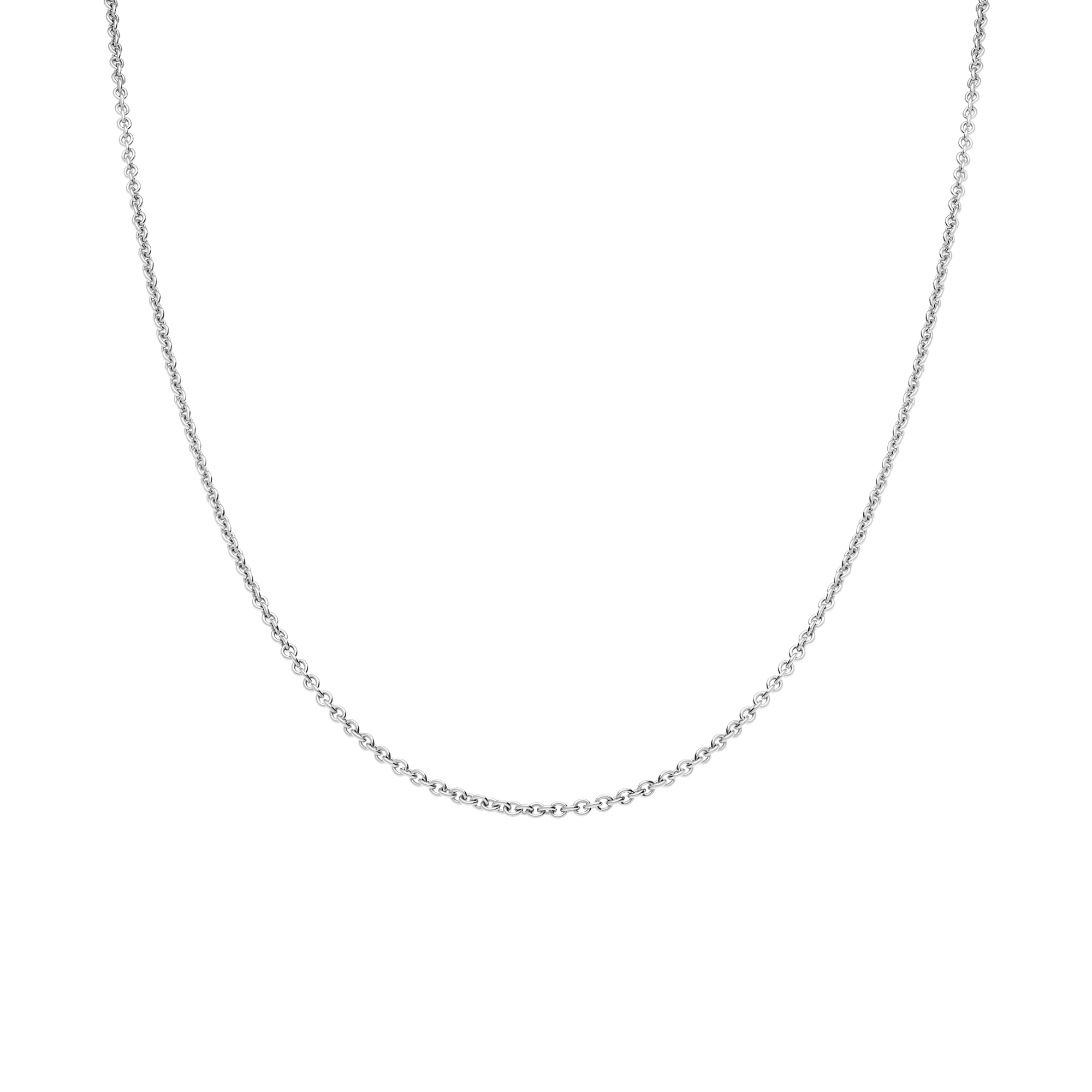 Cable chain 40cm 18K white gold - Image 2