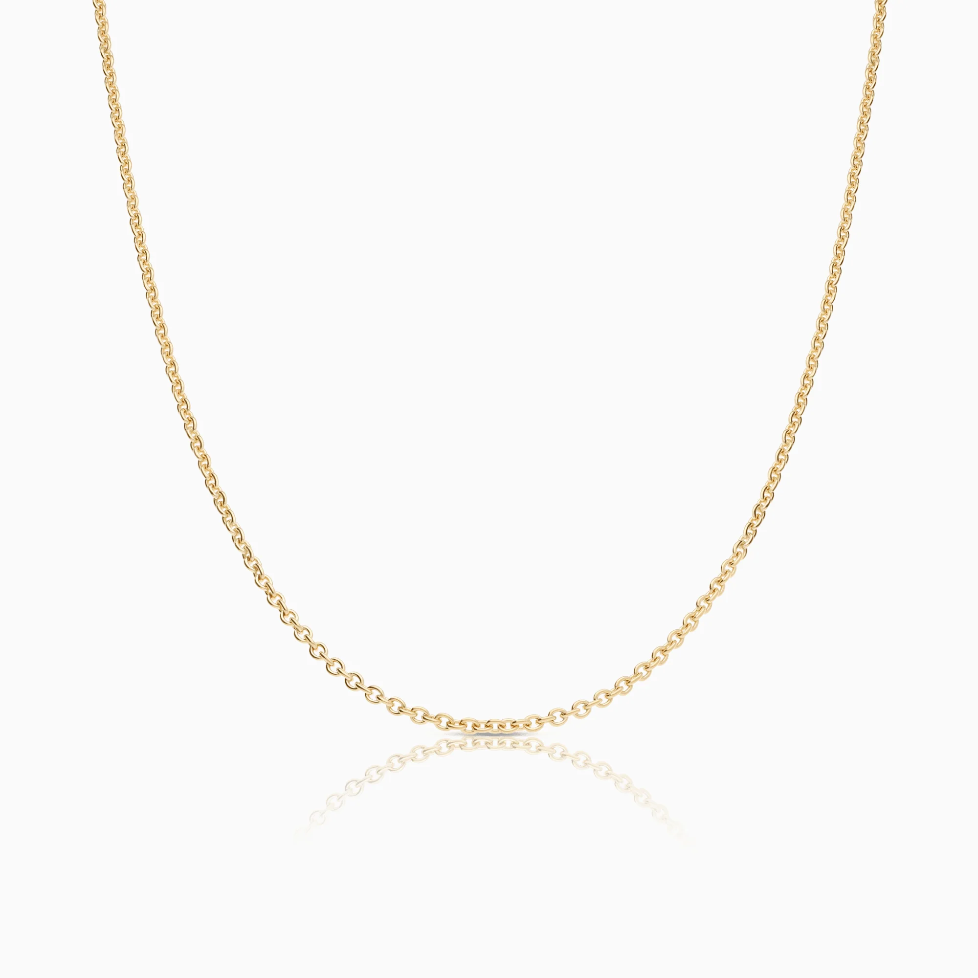 Cable chain 45cm 18K gold