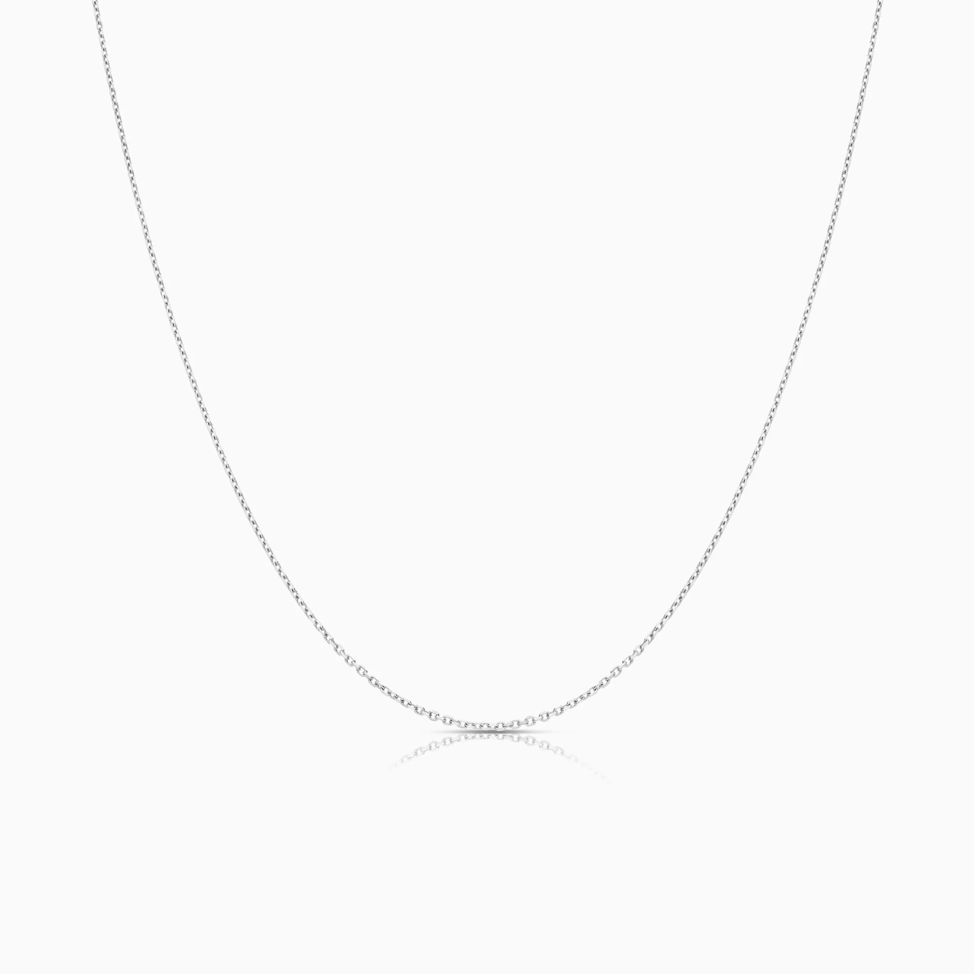 Cable chain 45cm 18K white gold
