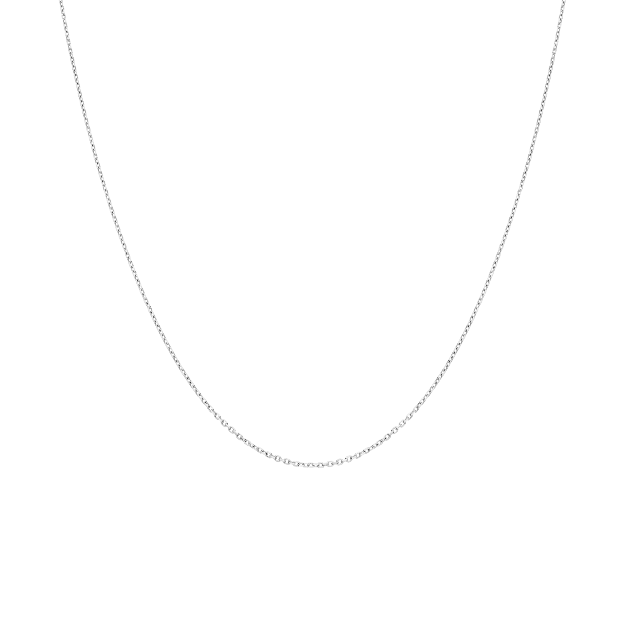 Cable chain 45cm 18K white gold - Image 2