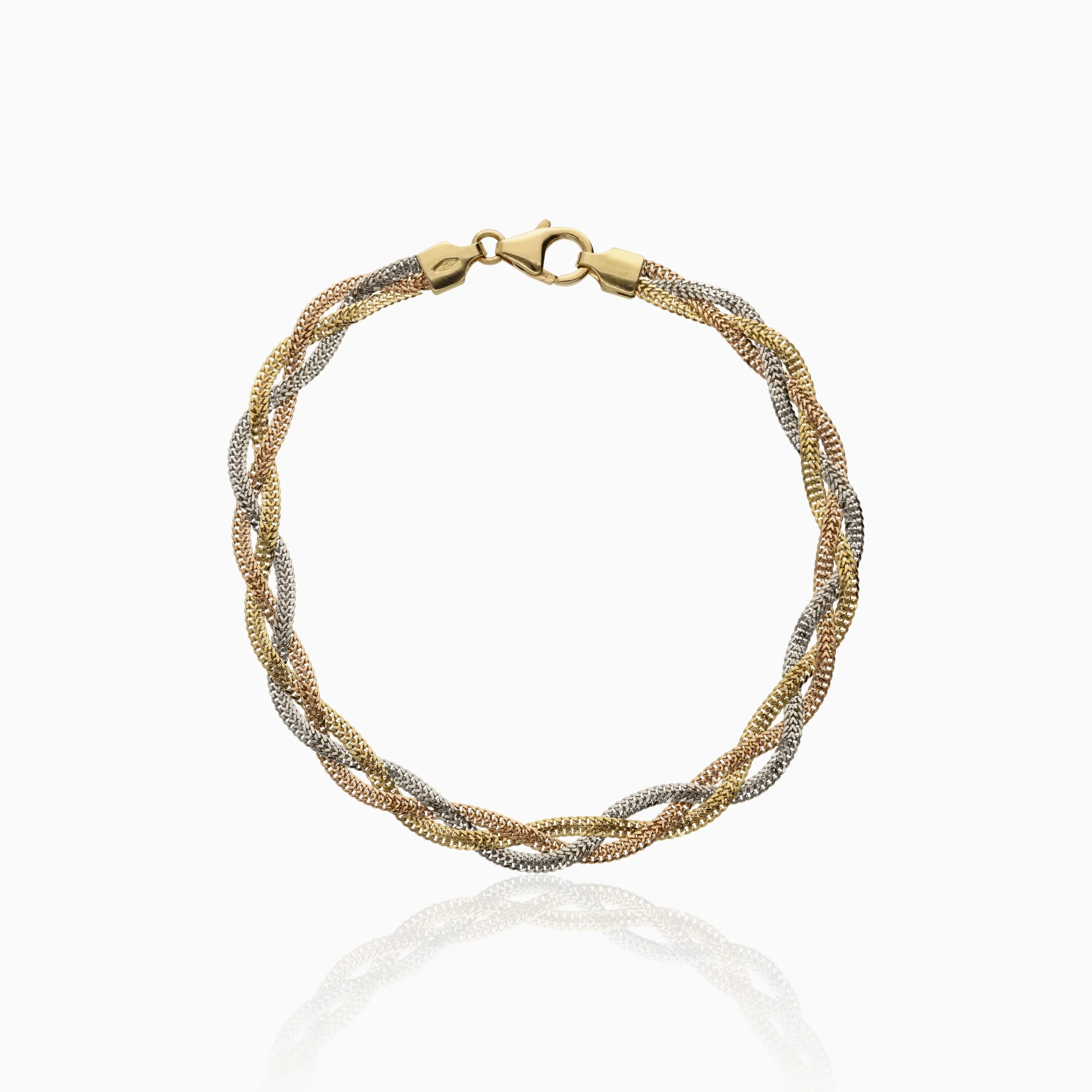 Bracelet fantasy 4.93g 18K yellow/white/rose gold