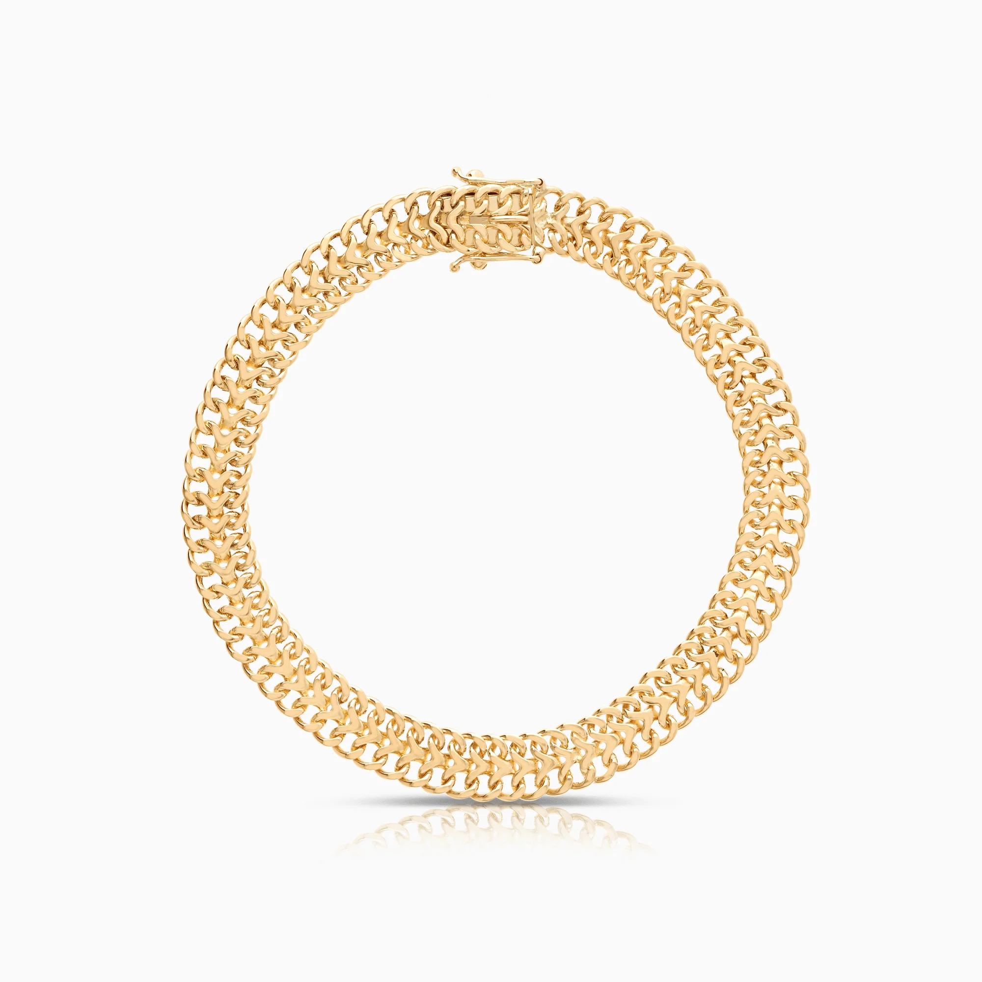 Fishbone bracelet 10.88g 18K gold