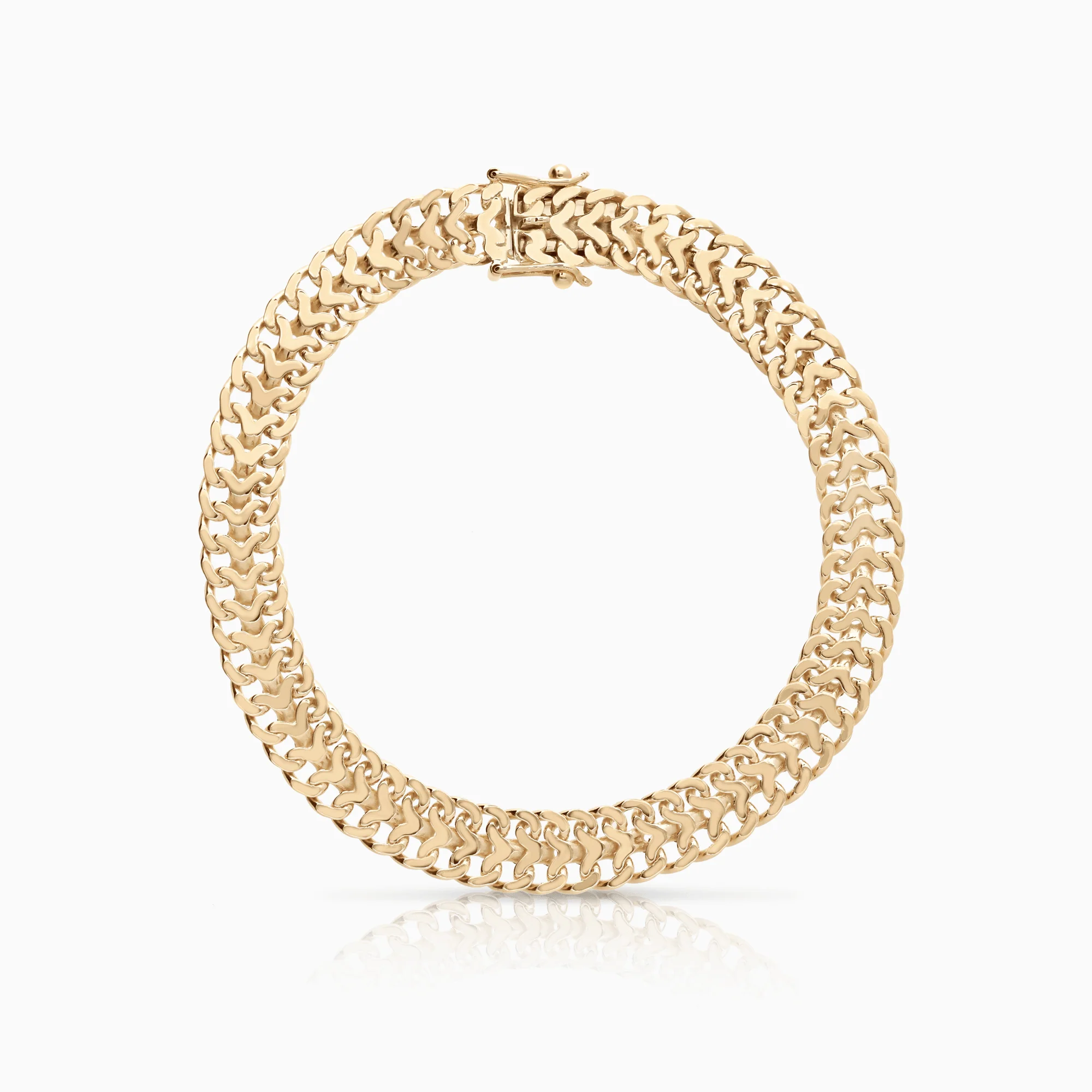 Fishbone Bracelet 13.82g 18K Gold